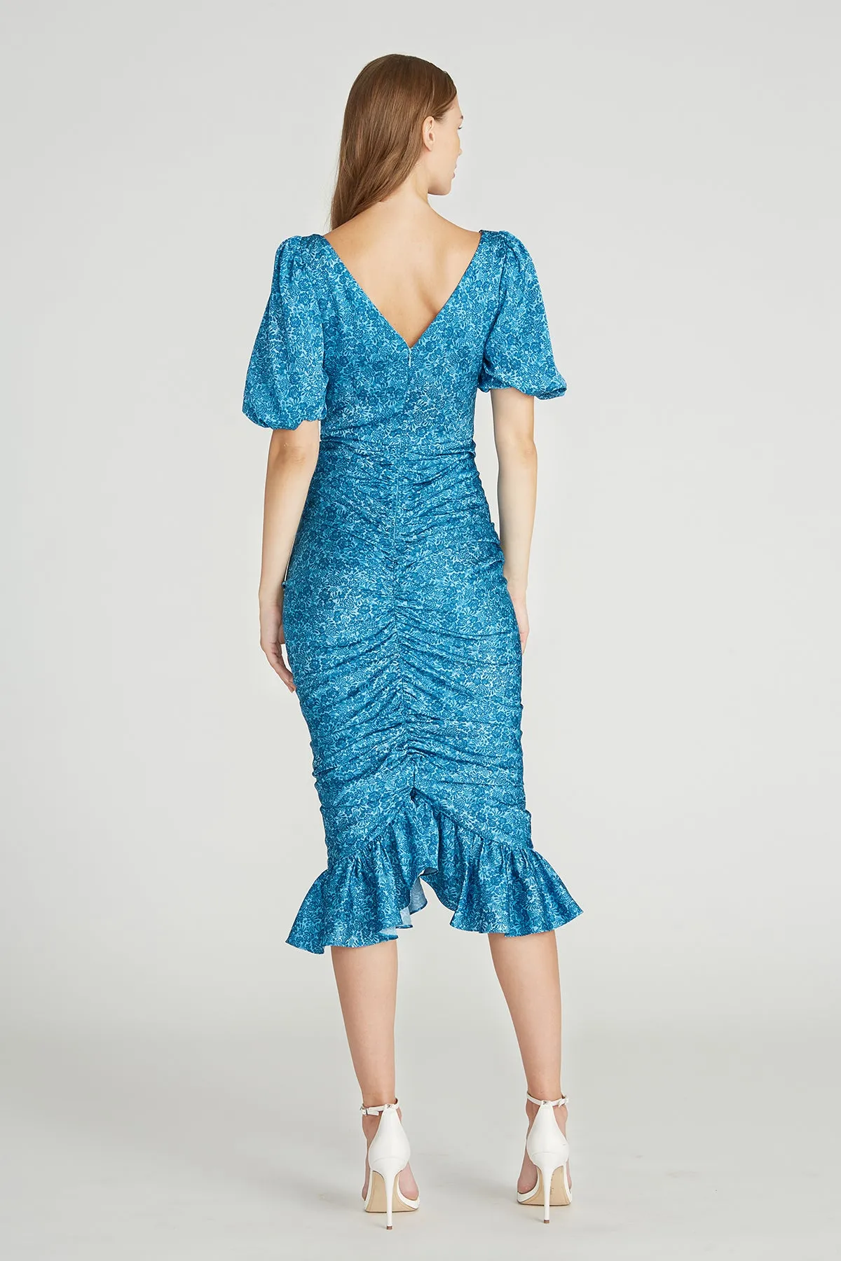 Alize Ruched Midi Dress