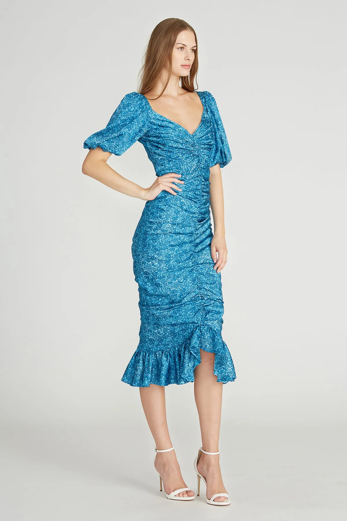 Alize Ruched Midi Dress