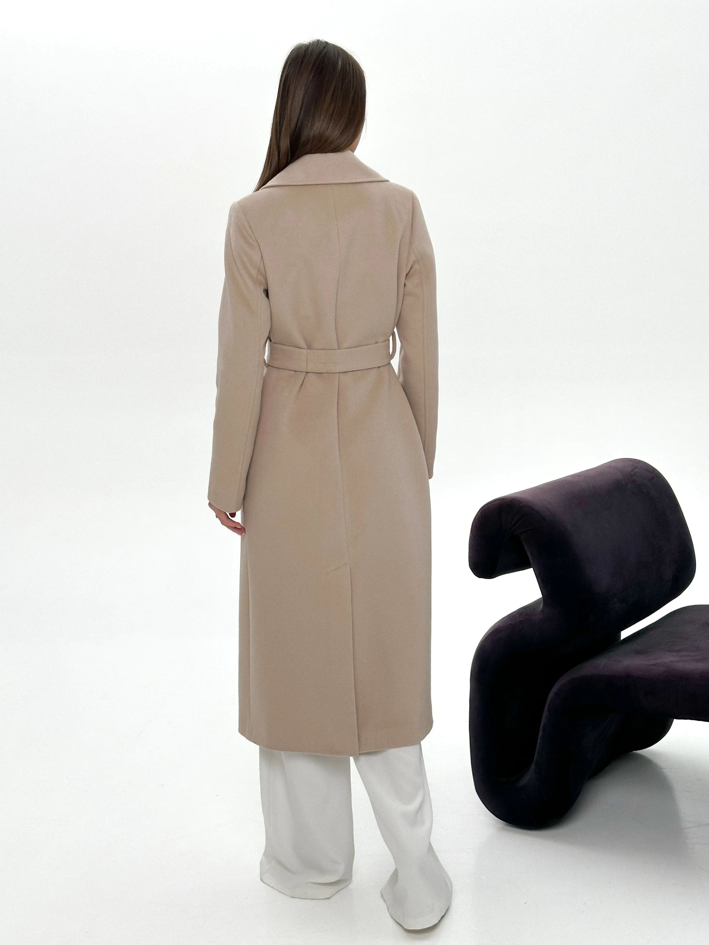 Astoria Classic Wraparound Wool Blend Overcoat