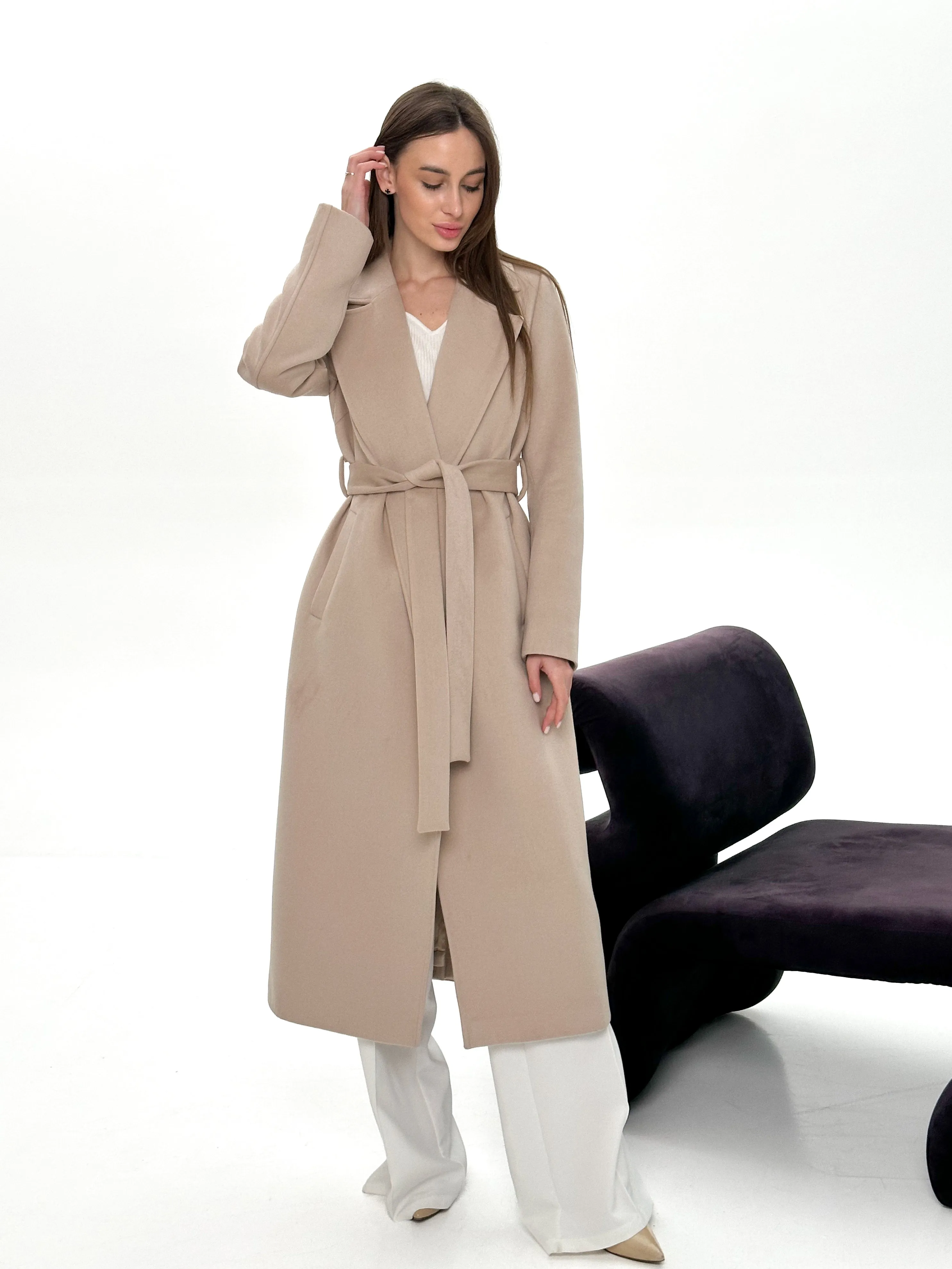 Astoria Classic Wraparound Wool Blend Overcoat