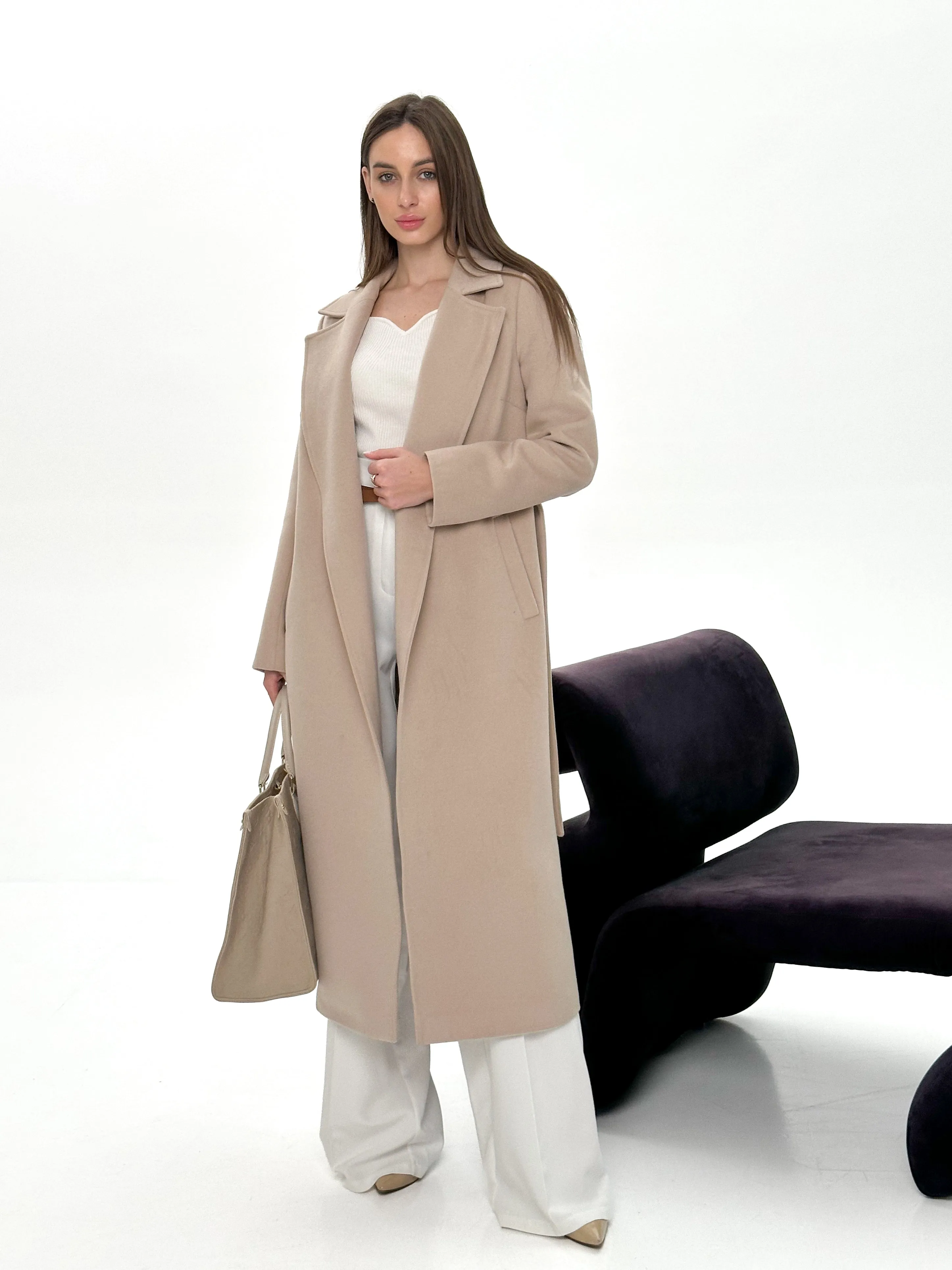 Astoria Classic Wraparound Wool Blend Overcoat