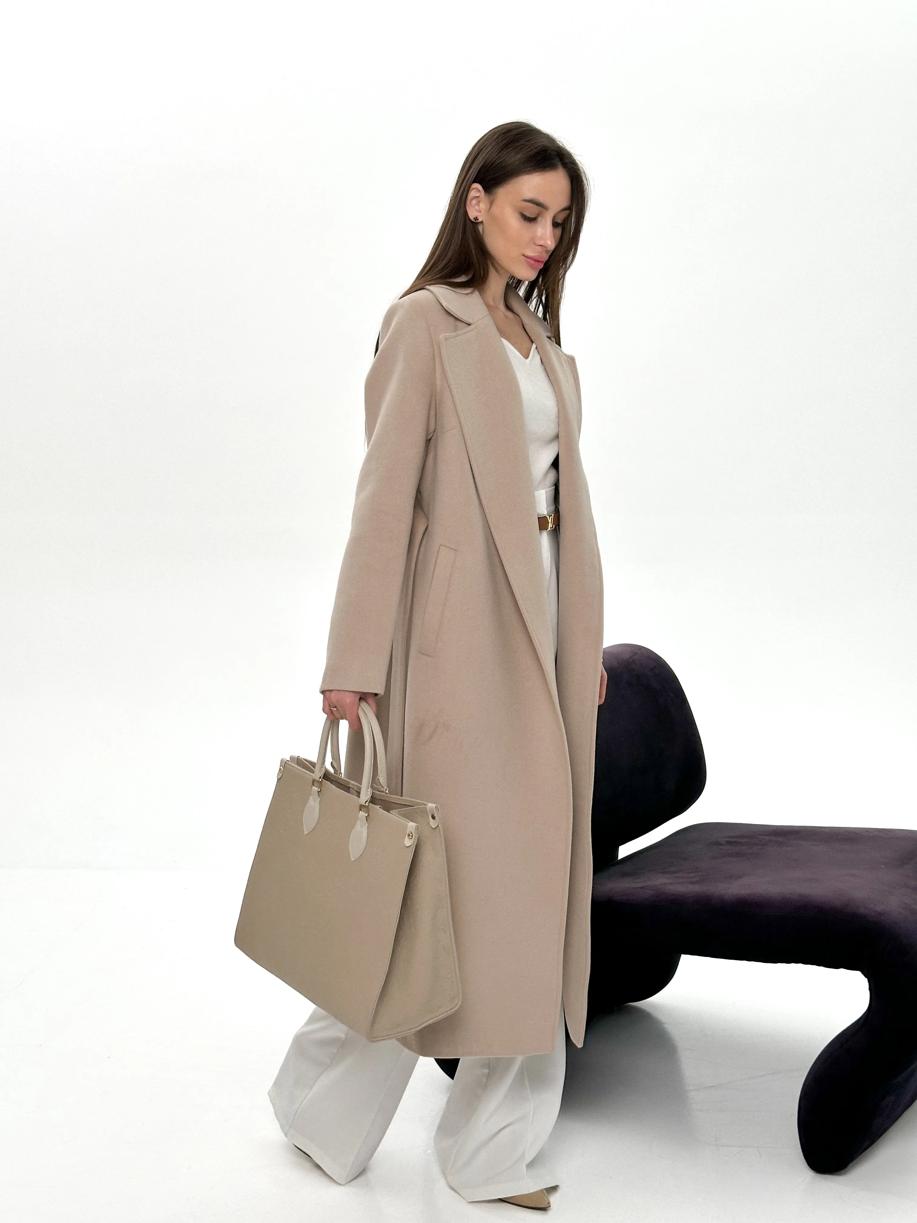Astoria Classic Wraparound Wool Blend Overcoat
