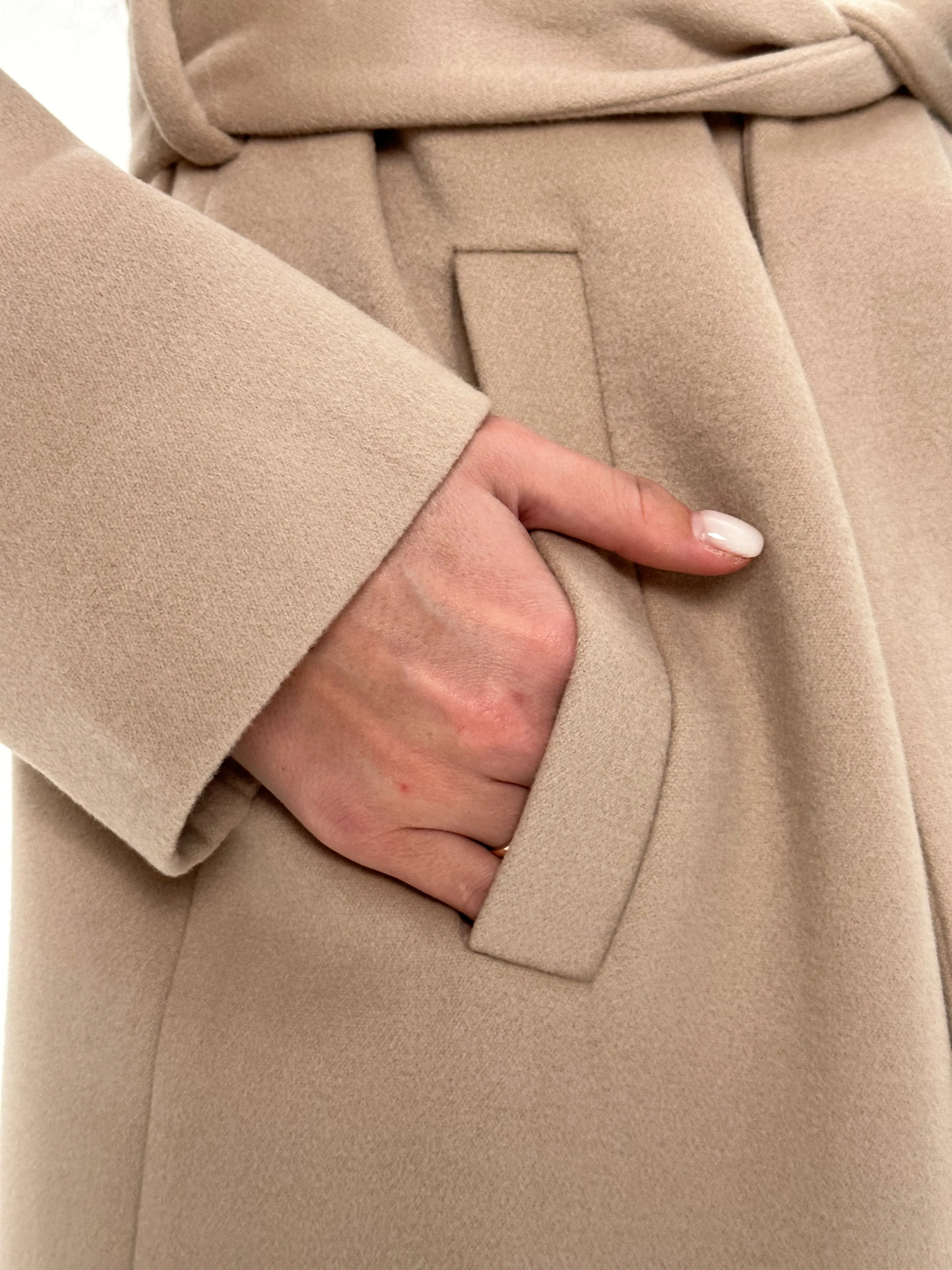 Astoria Classic Wraparound Wool Blend Overcoat