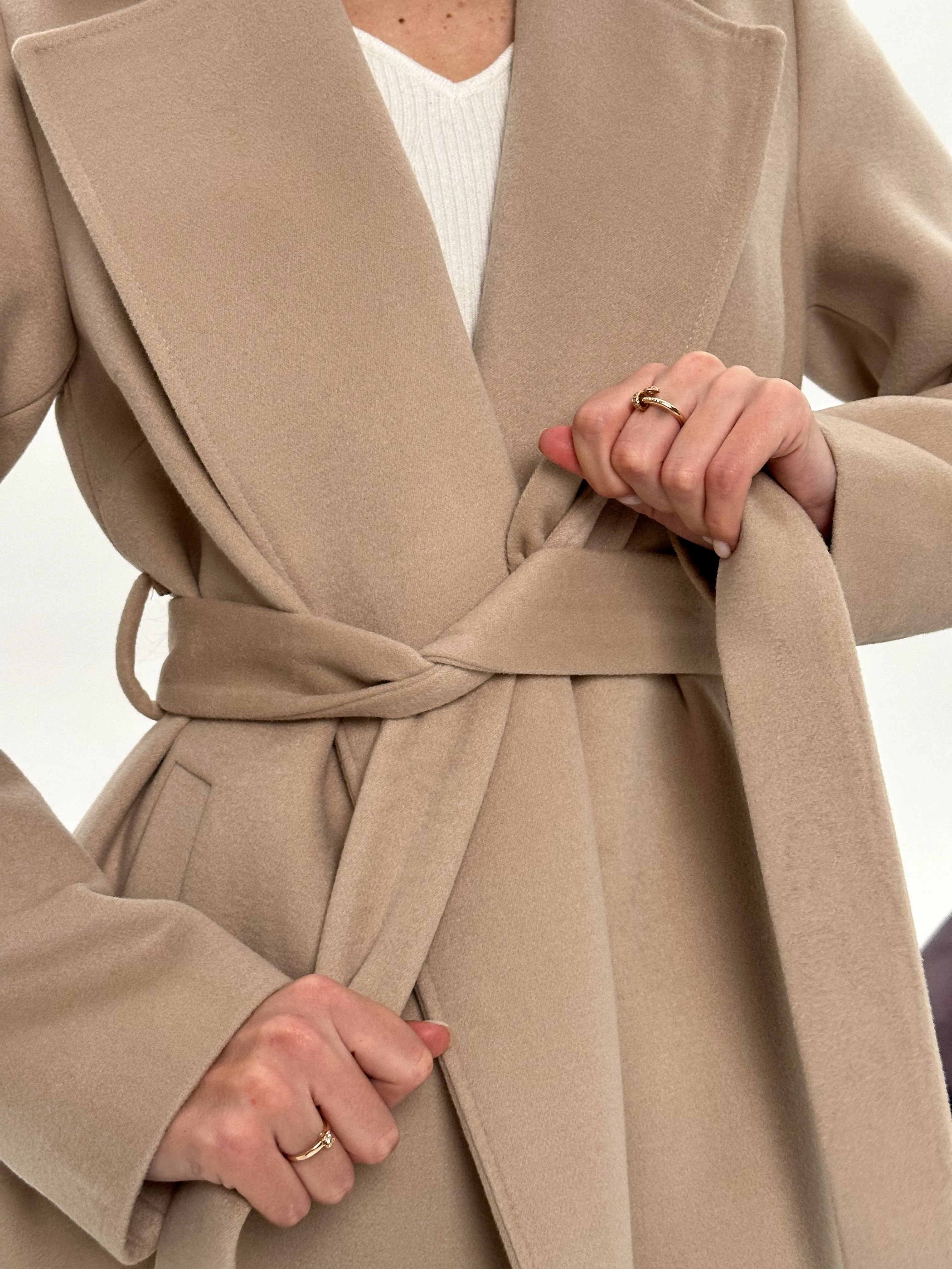 Astoria Classic Wraparound Wool Blend Overcoat