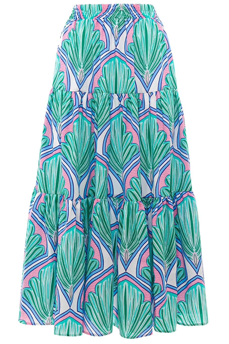 Aura Ruffle Midi Skirt