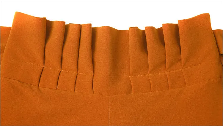 Avant Garde High Waist Skinny Leg Bow Detail Crepe Pants // Asymmetrical Trouser