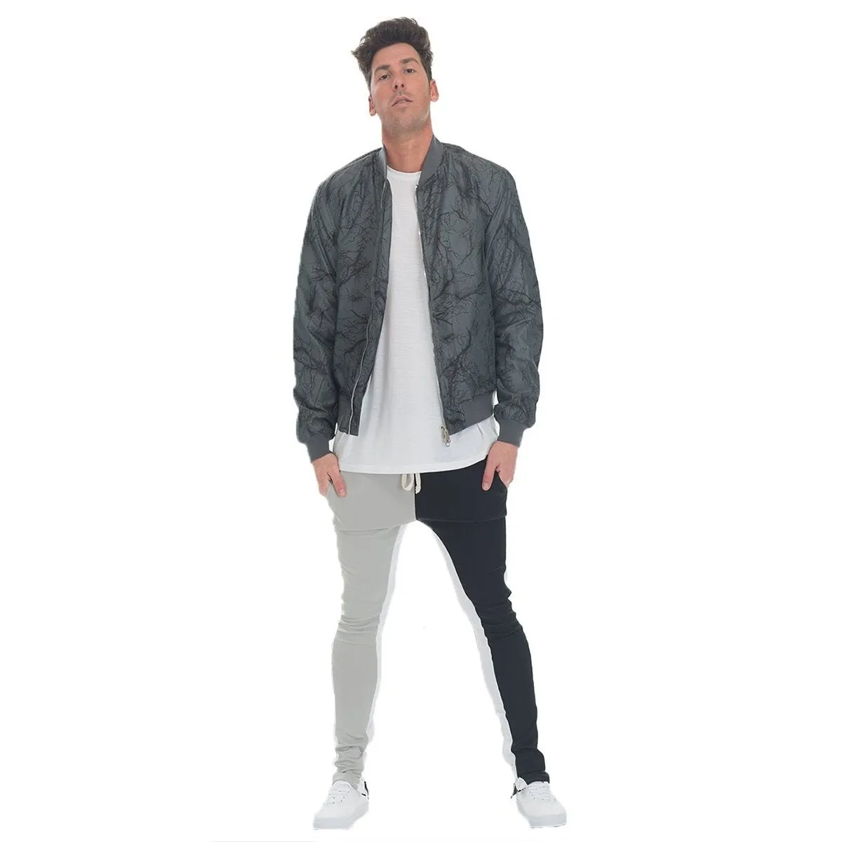 BK/Grey Slice Track Pants