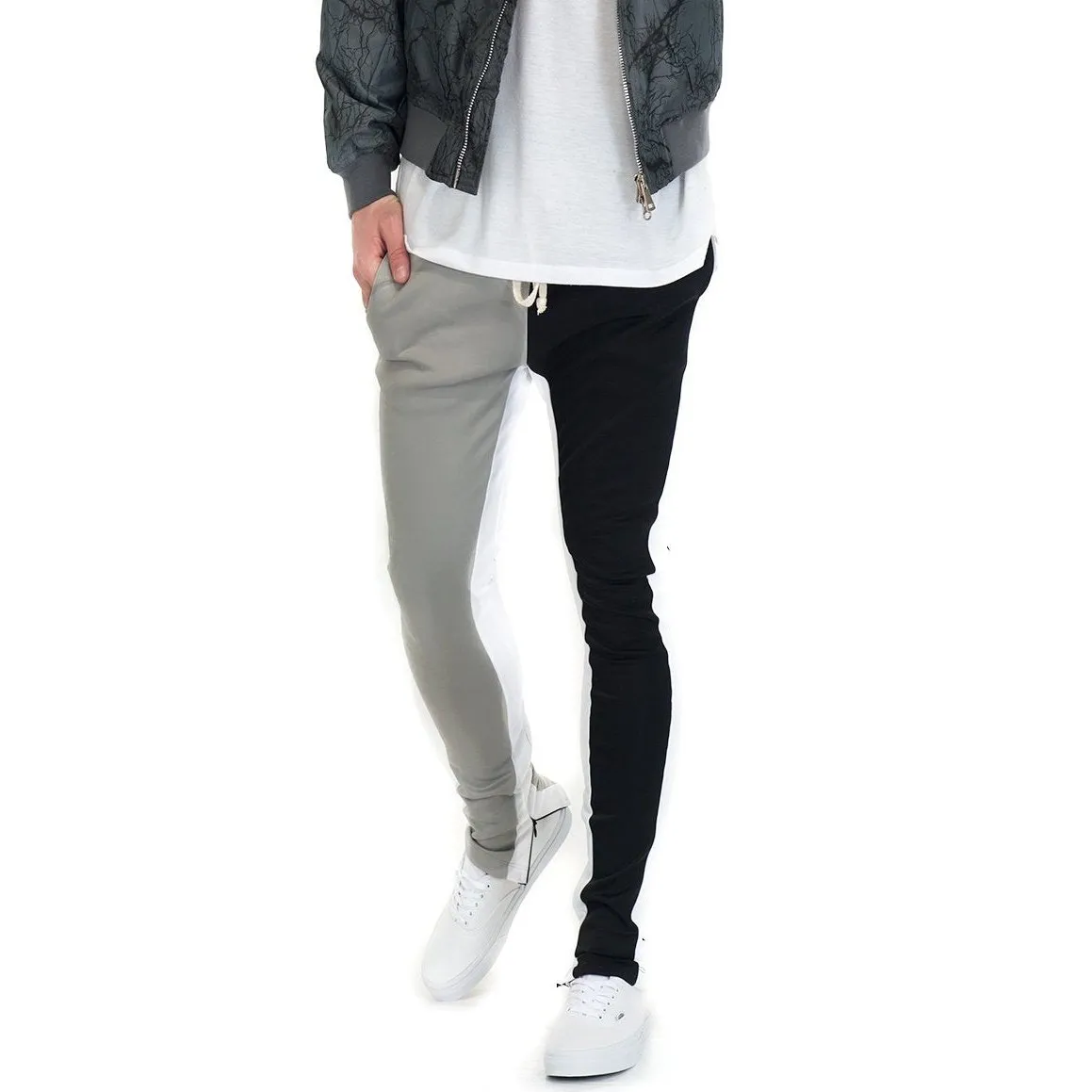 BK/Grey Slice Track Pants
