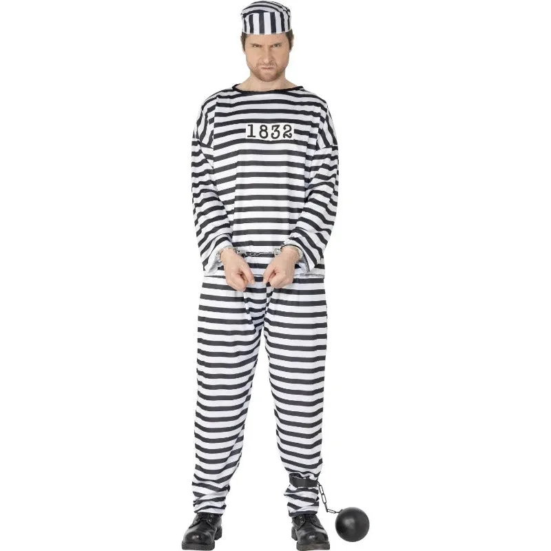 Black and White Convict Costume