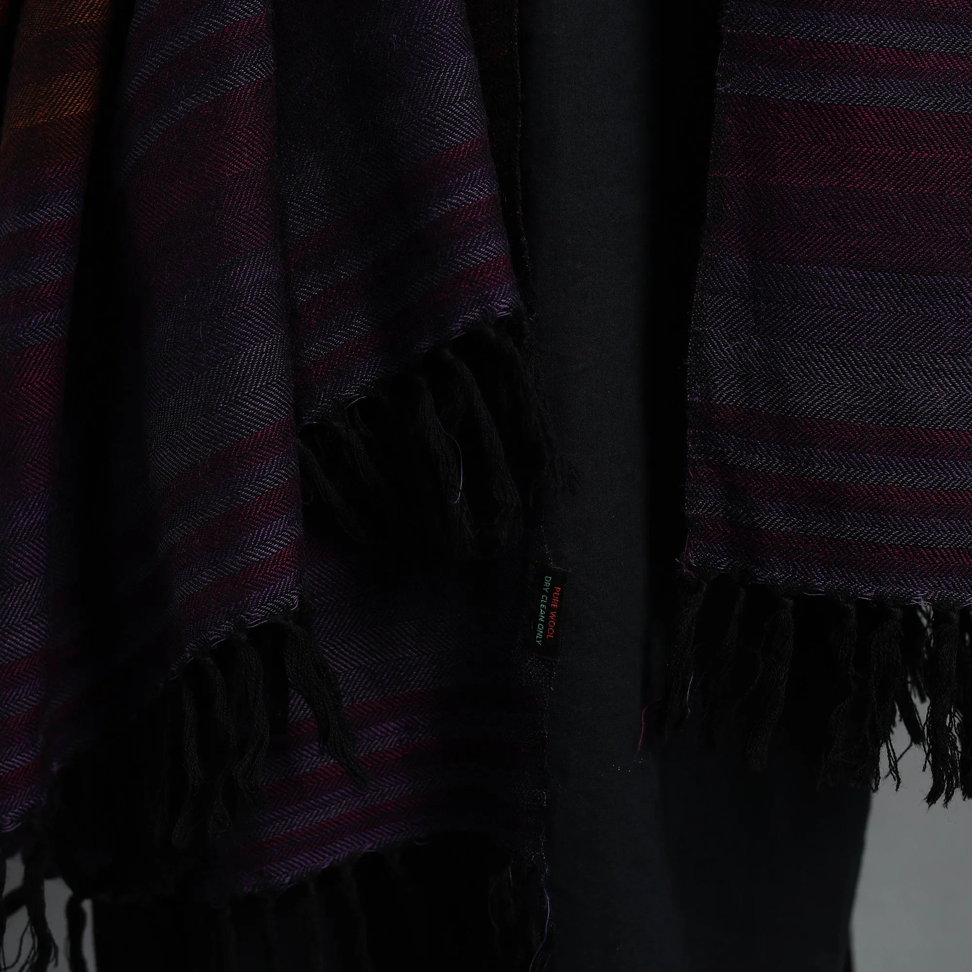 Brown - Kumaun Handwoven Pure Merino Wool Shawl for Women 38