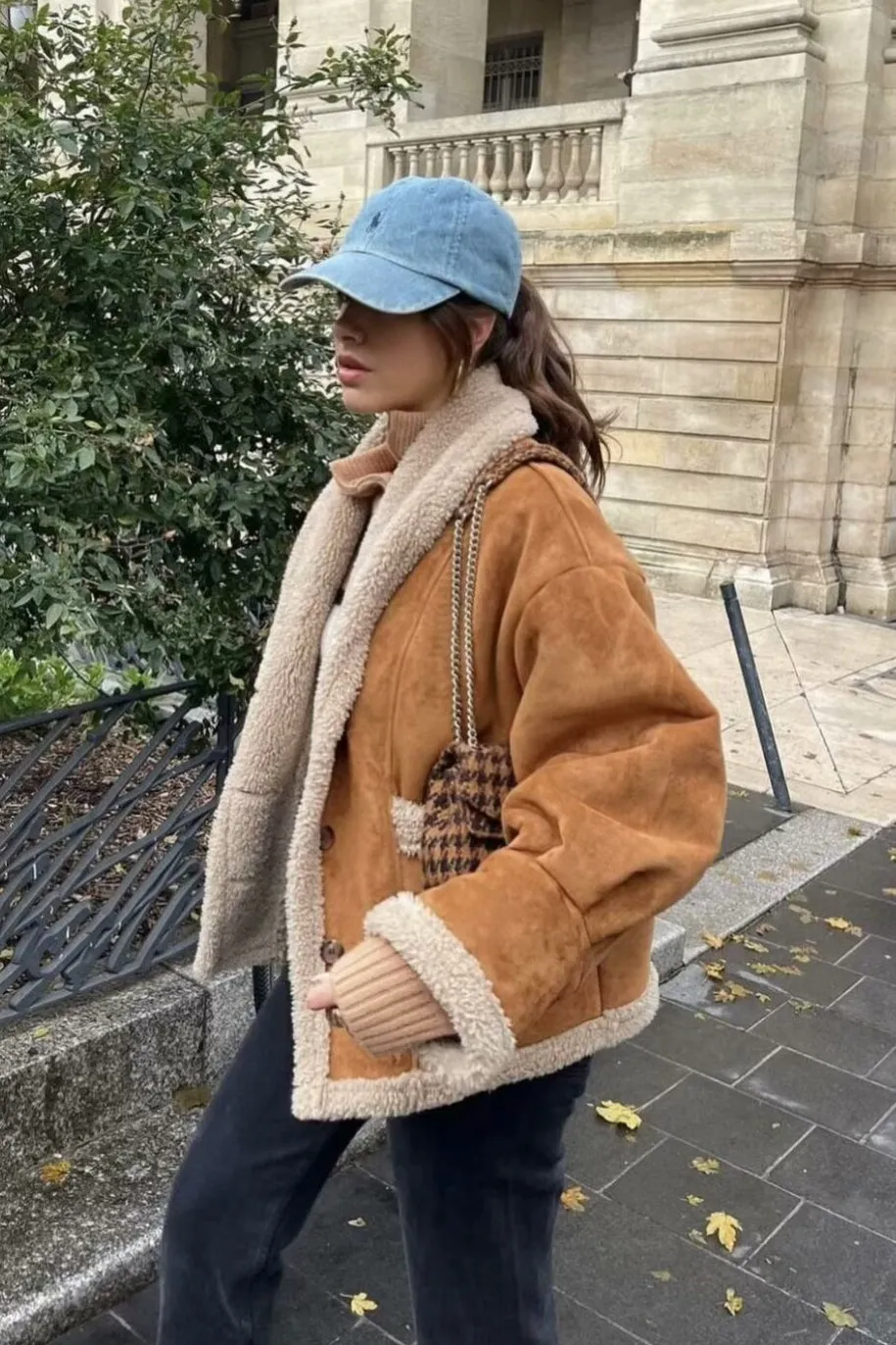 Casual Cozy Faux Shearling Oversized Teddy Coat
