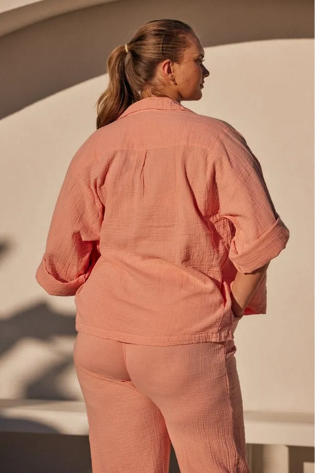 Crepe Long Lounge Set Musk