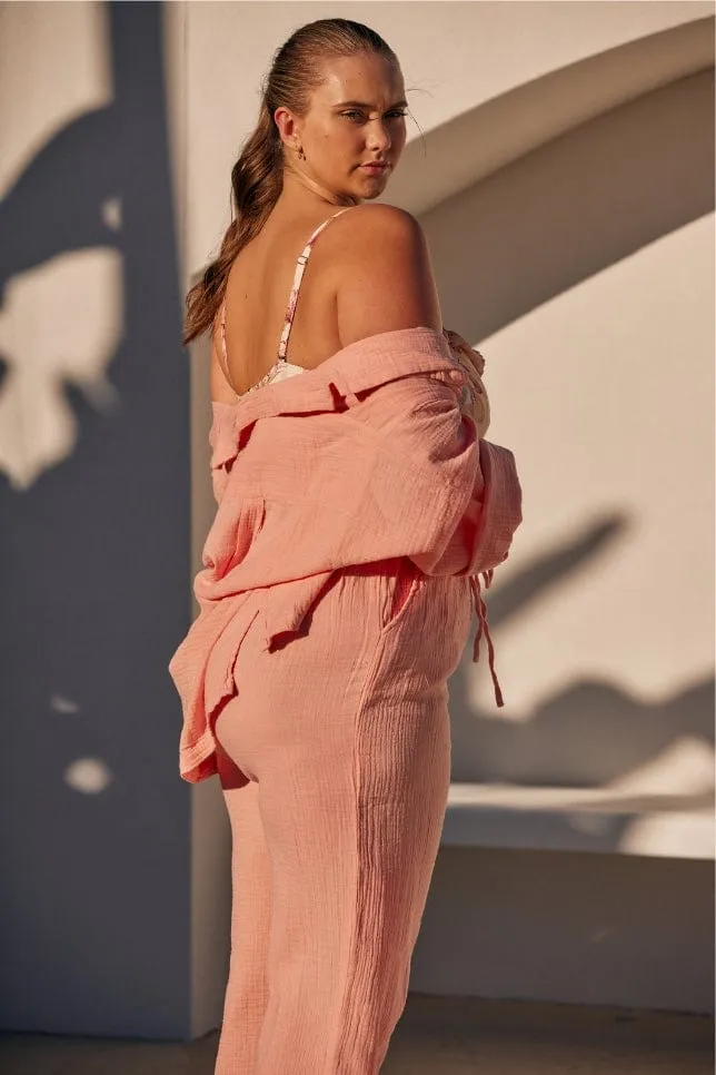 Crepe Long Lounge Set Musk