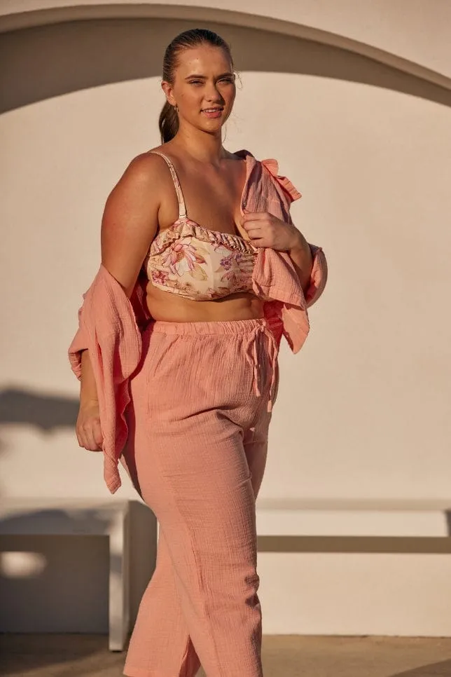 Crepe Long Lounge Set Musk