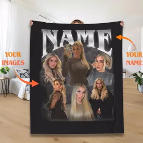 Custom Blanket With Text Photo Personalized Picture Blanket Sherpa Blanket Wedding Birthday Gift