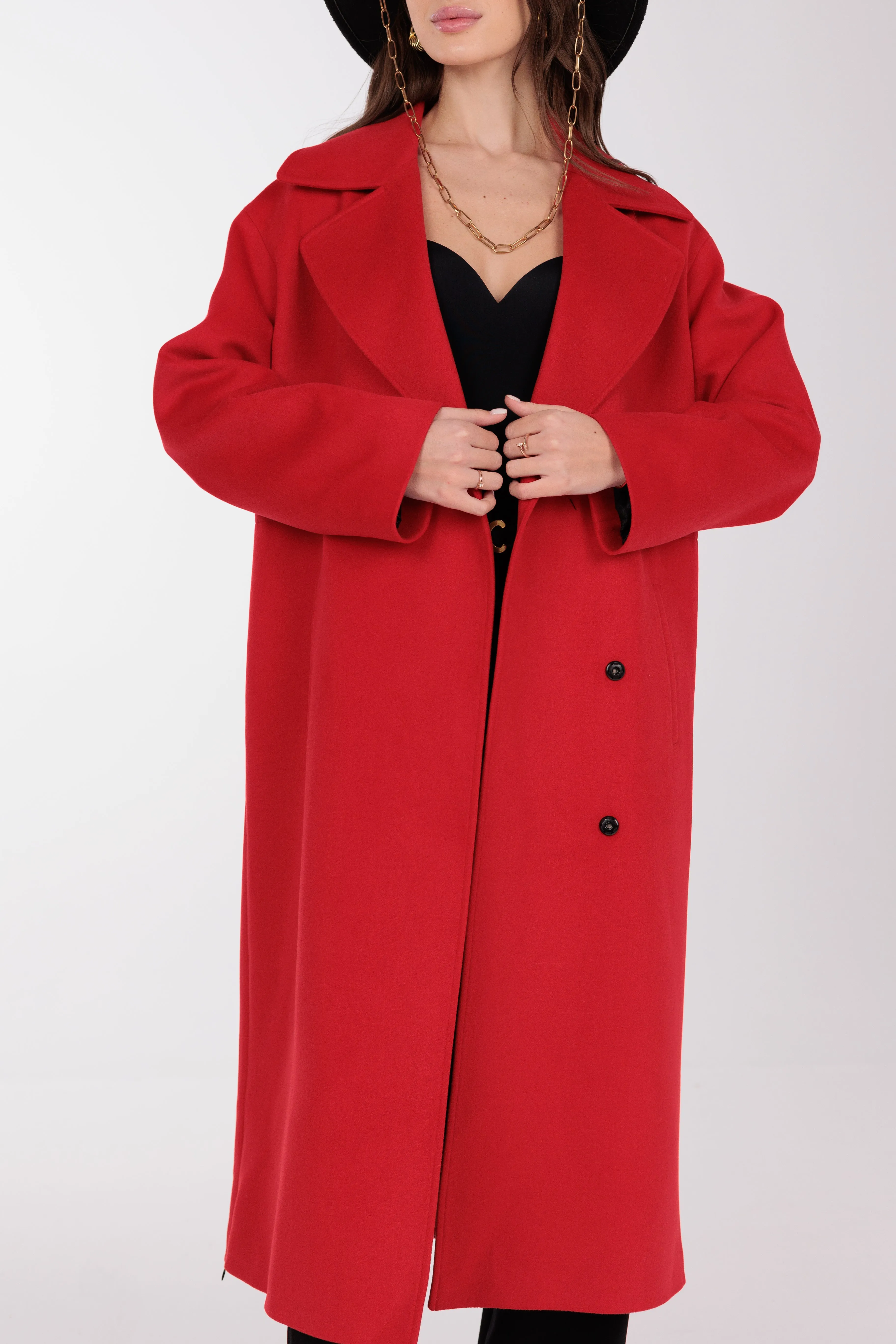 Cypress Belted Wool Blend Overcoat