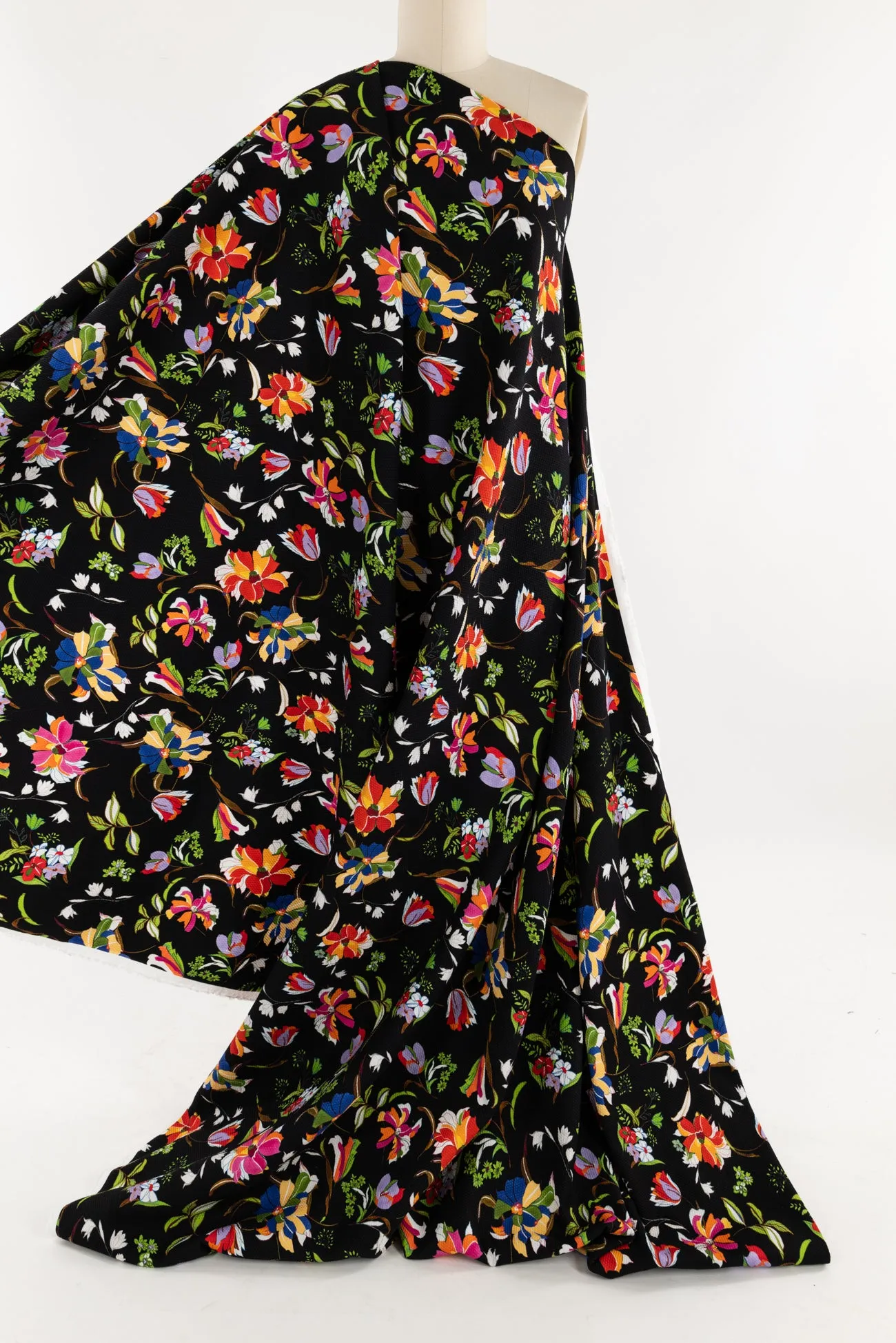 Efflorescent Italian Stretch Cotton Pique Woven