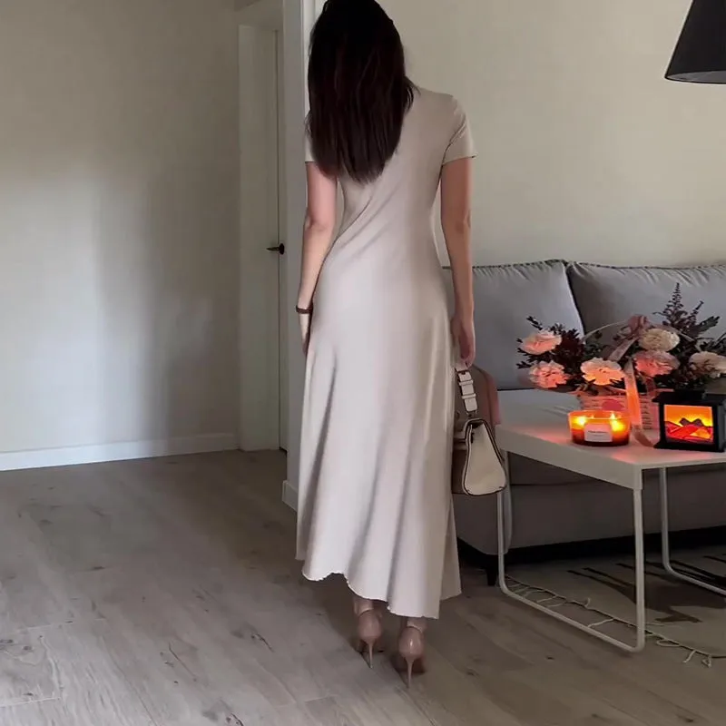 Fashionkova tie outfit Autumn and Winter Elegant Turtleneck Casual Loose Solid Color Slim Shawl Suit Skirt