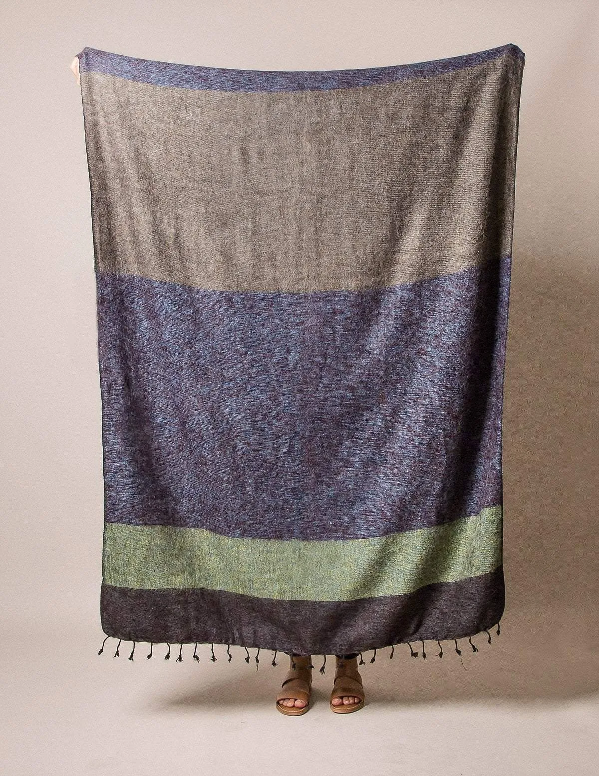 Himalayan Yak Wool Large Wrap - Beige