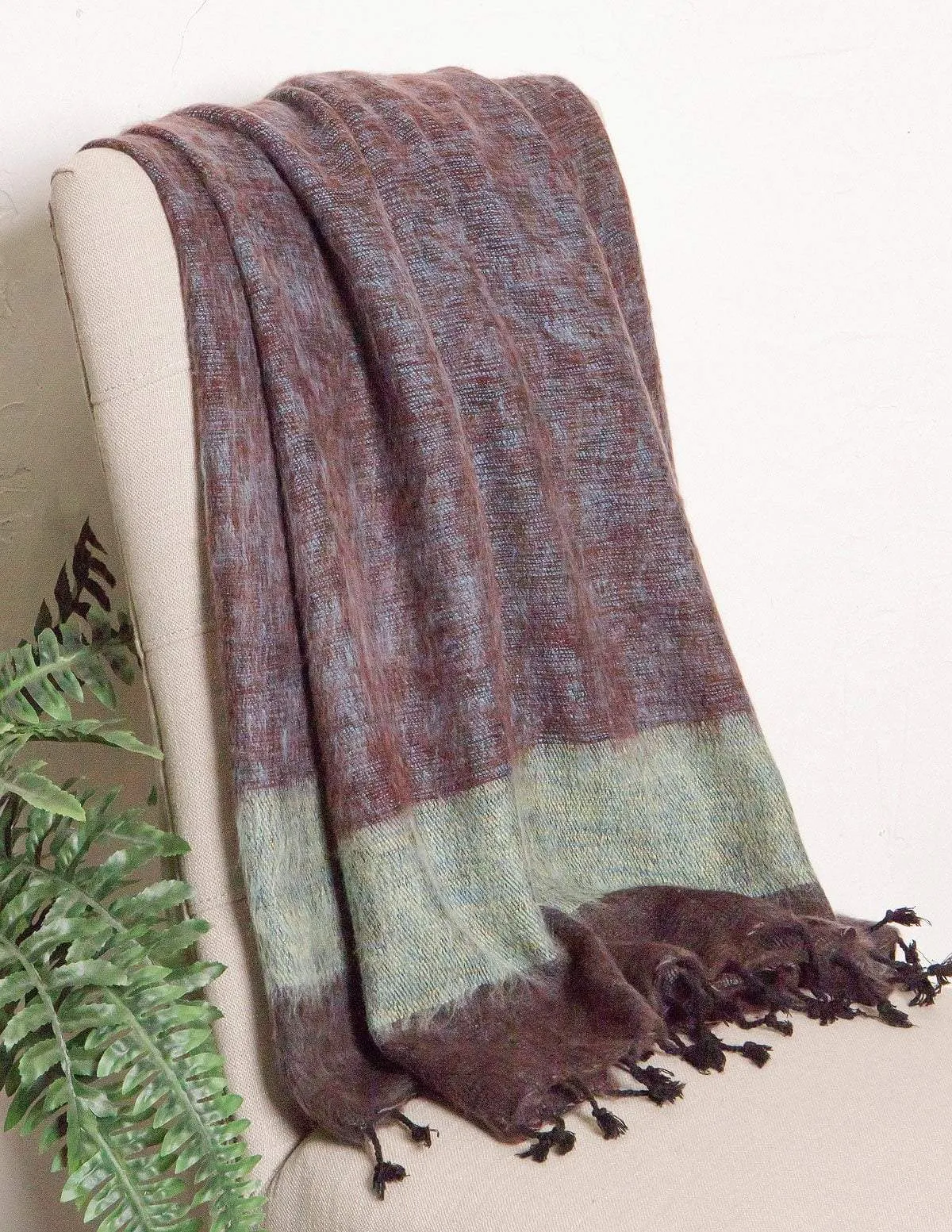 Himalayan Yak Wool Large Wrap - Beige