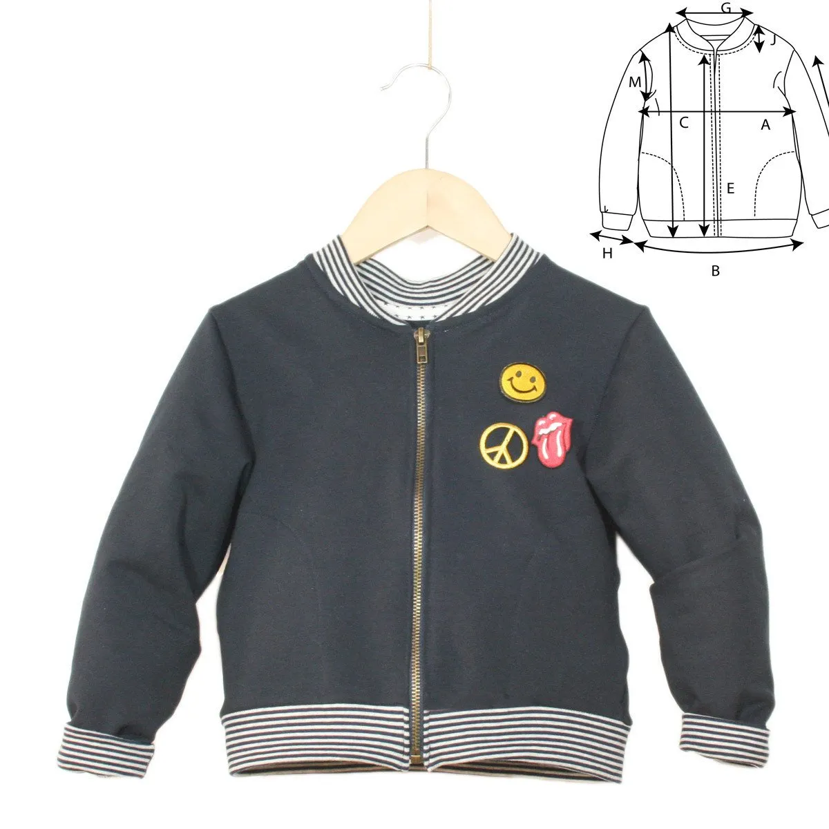Ikatee - JULES Bomber Jacket / Vest - Unisex 3/8 - Paper Sewing Pattern