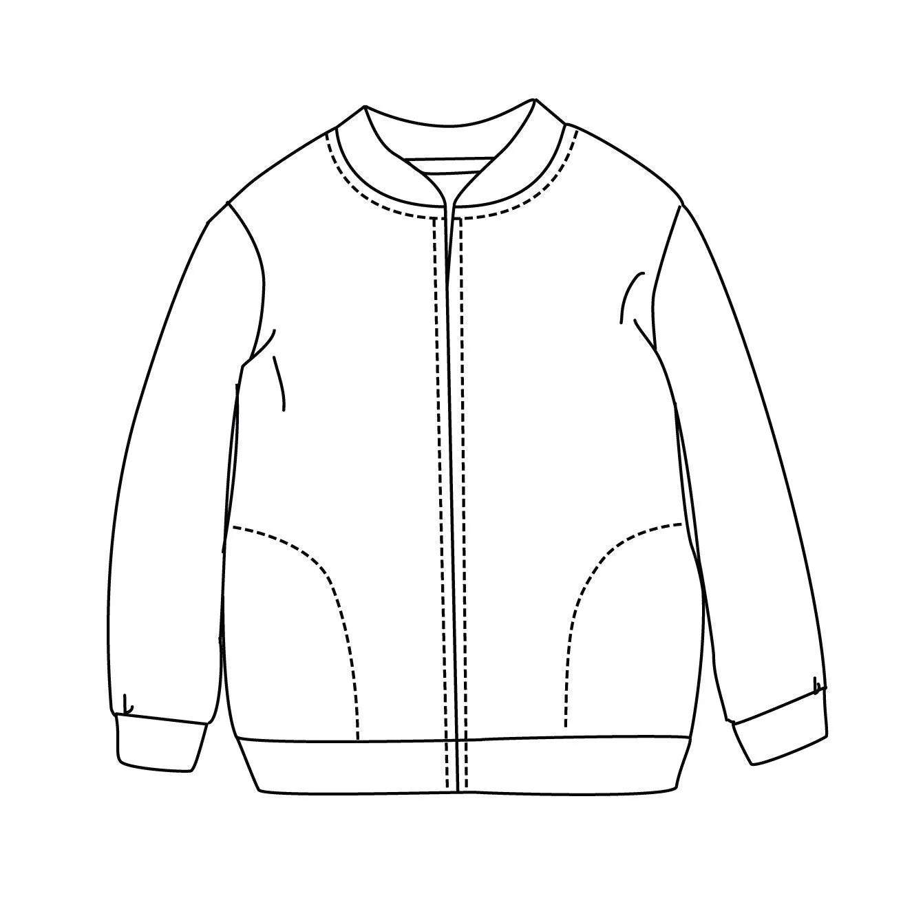 Ikatee - JULES Bomber Jacket / Vest - Unisex 3/8 - Paper Sewing Pattern