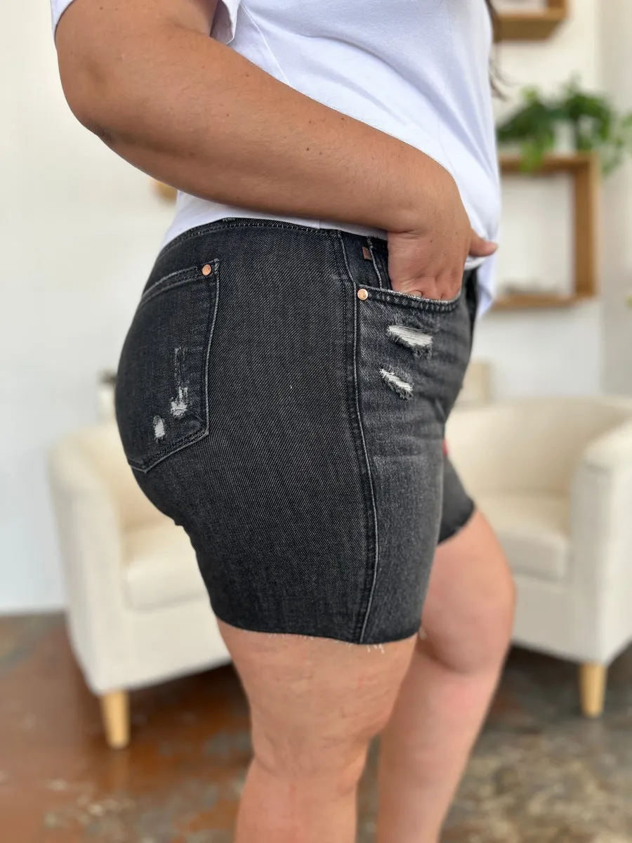 Judy Blue High Waist Rigid Magic Denim Shorts [Online Exclusive]