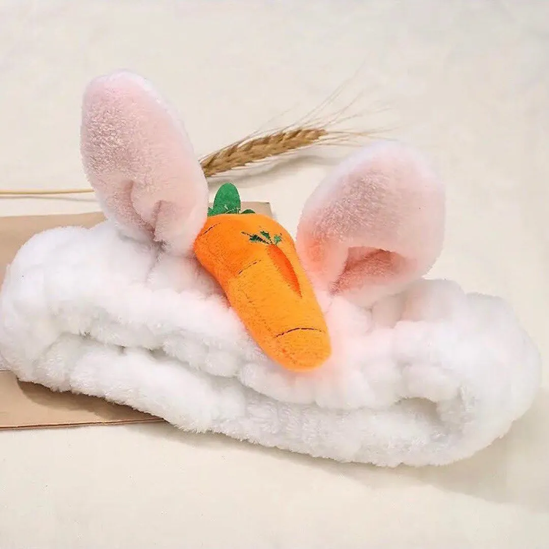 Lovely Rabbit Ear Carrot High Elastic Headband