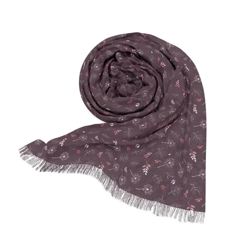 Mauve Light Scarf Dandelion Delight