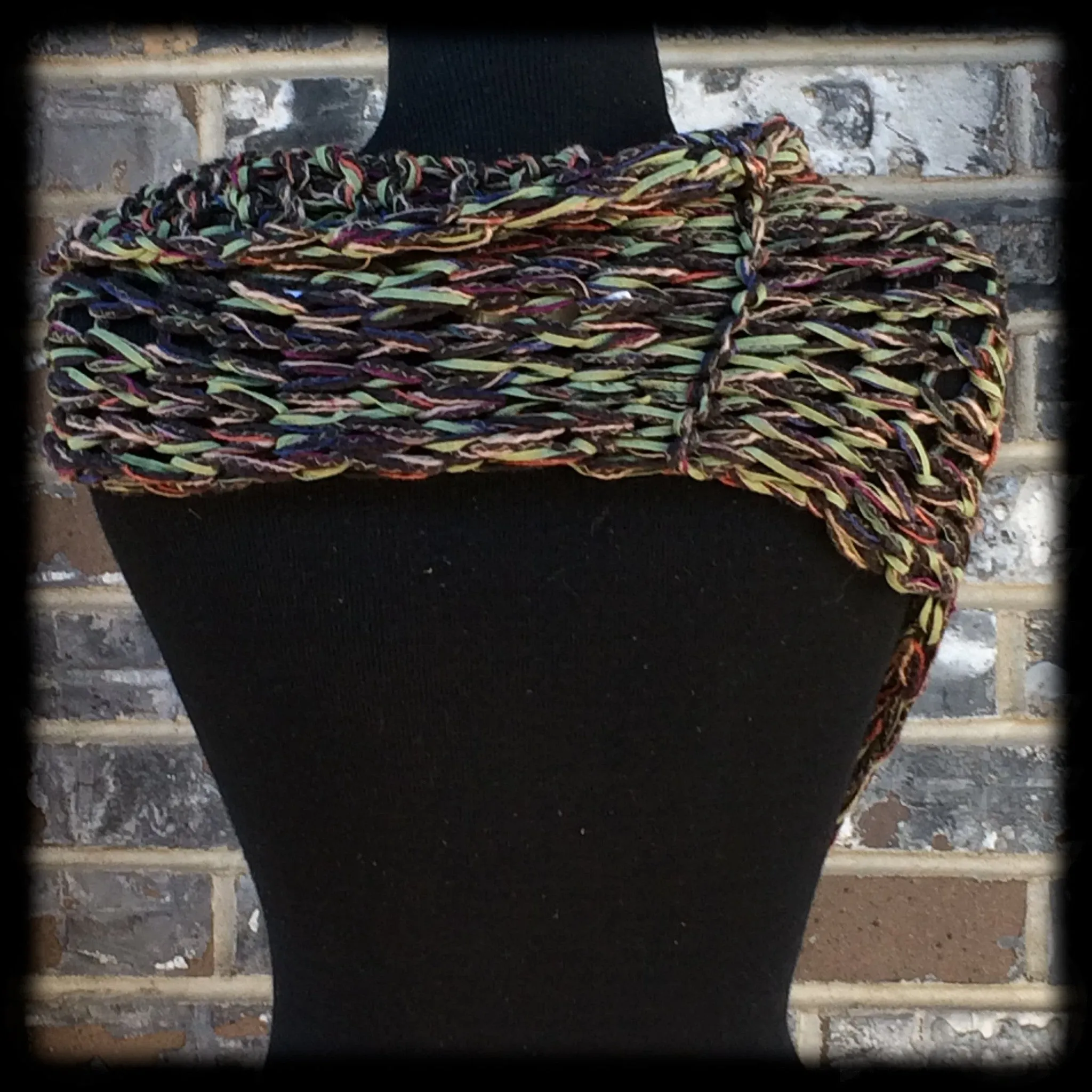 Military Green Chic Hand Knit Shawl