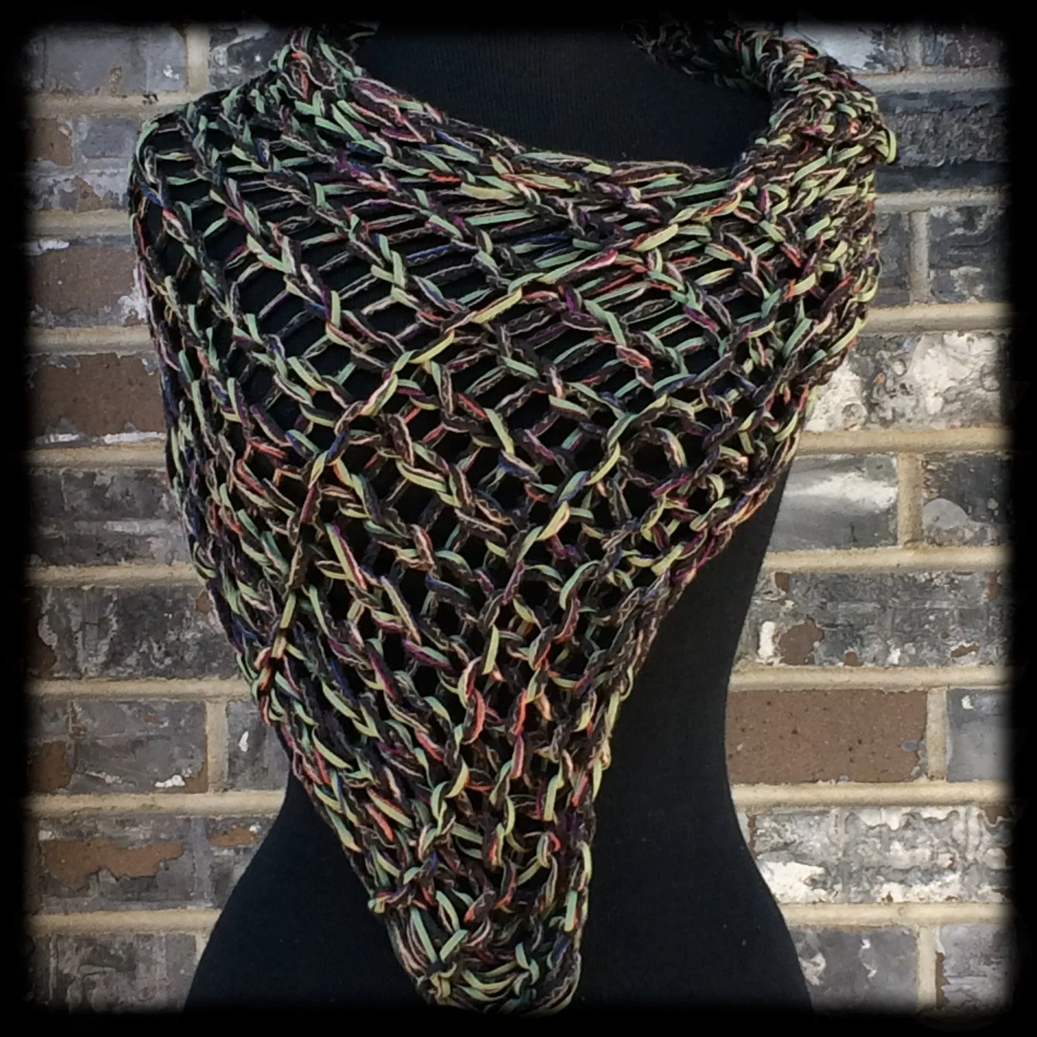 Military Green Chic Hand Knit Shawl