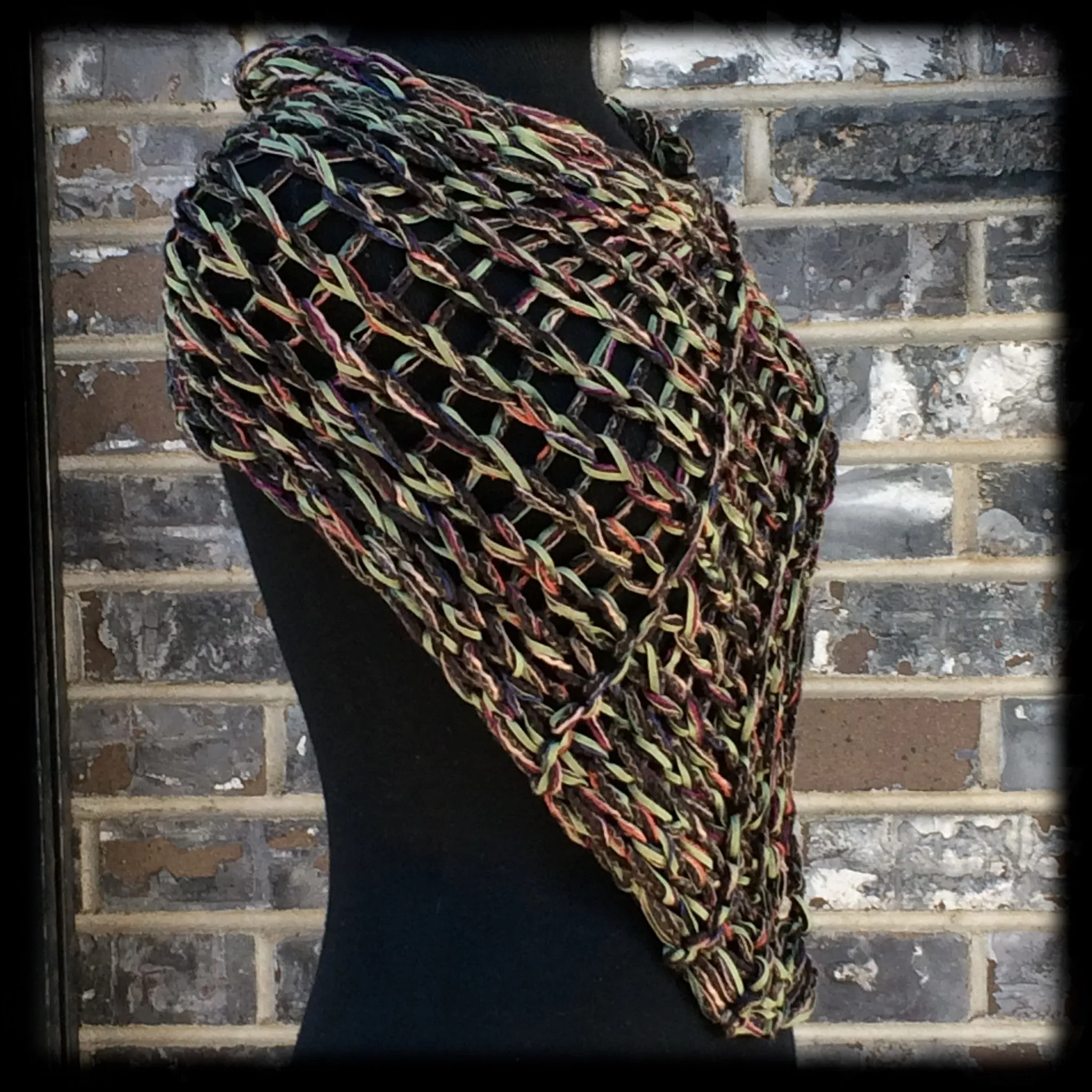 Military Green Chic Hand Knit Shawl