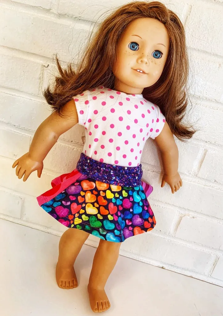 Mountains are Calling Doll Skirt