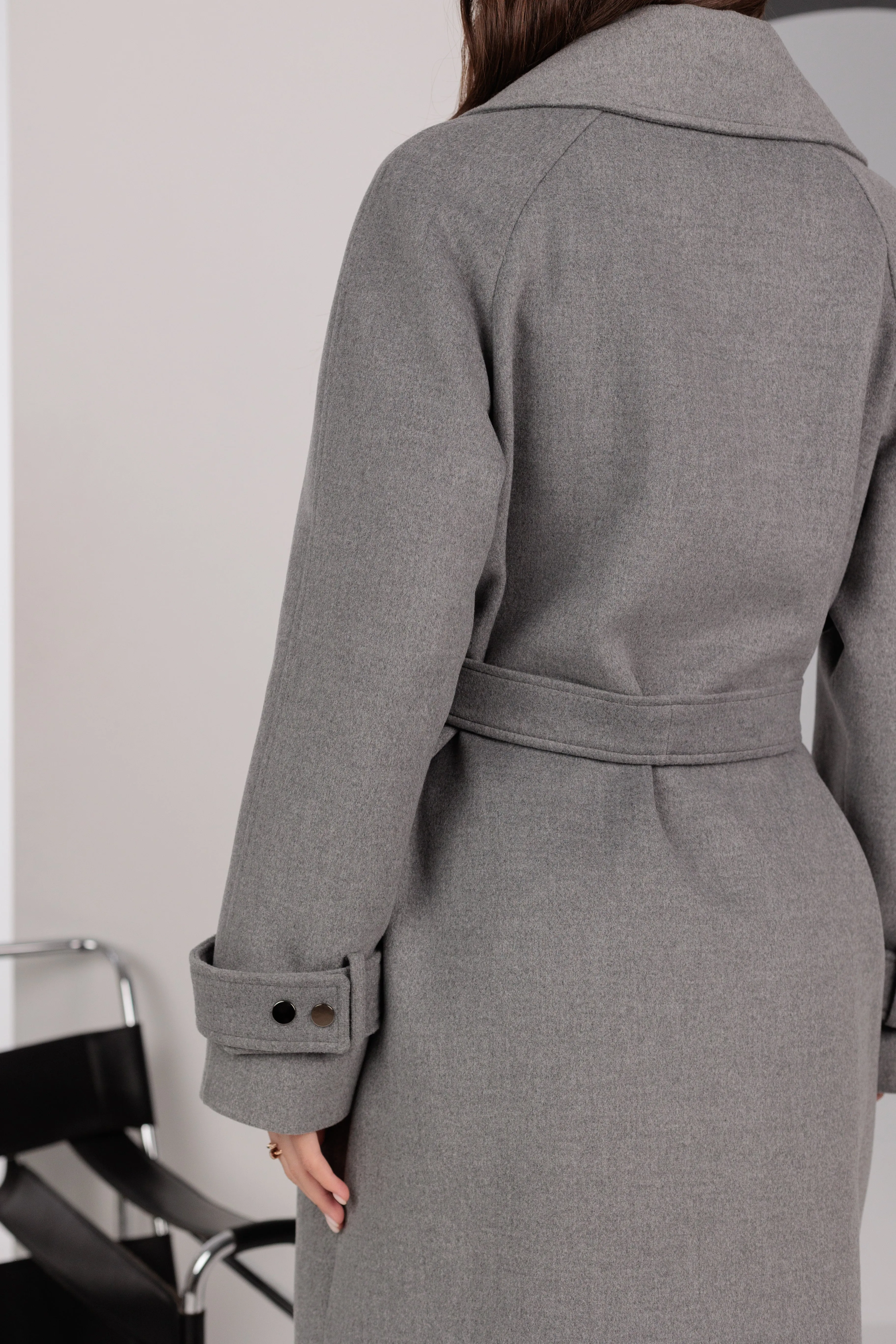 Pre-order. Re-stock Ships November. Karina Belted Wool Cashmere Blend Overcoat