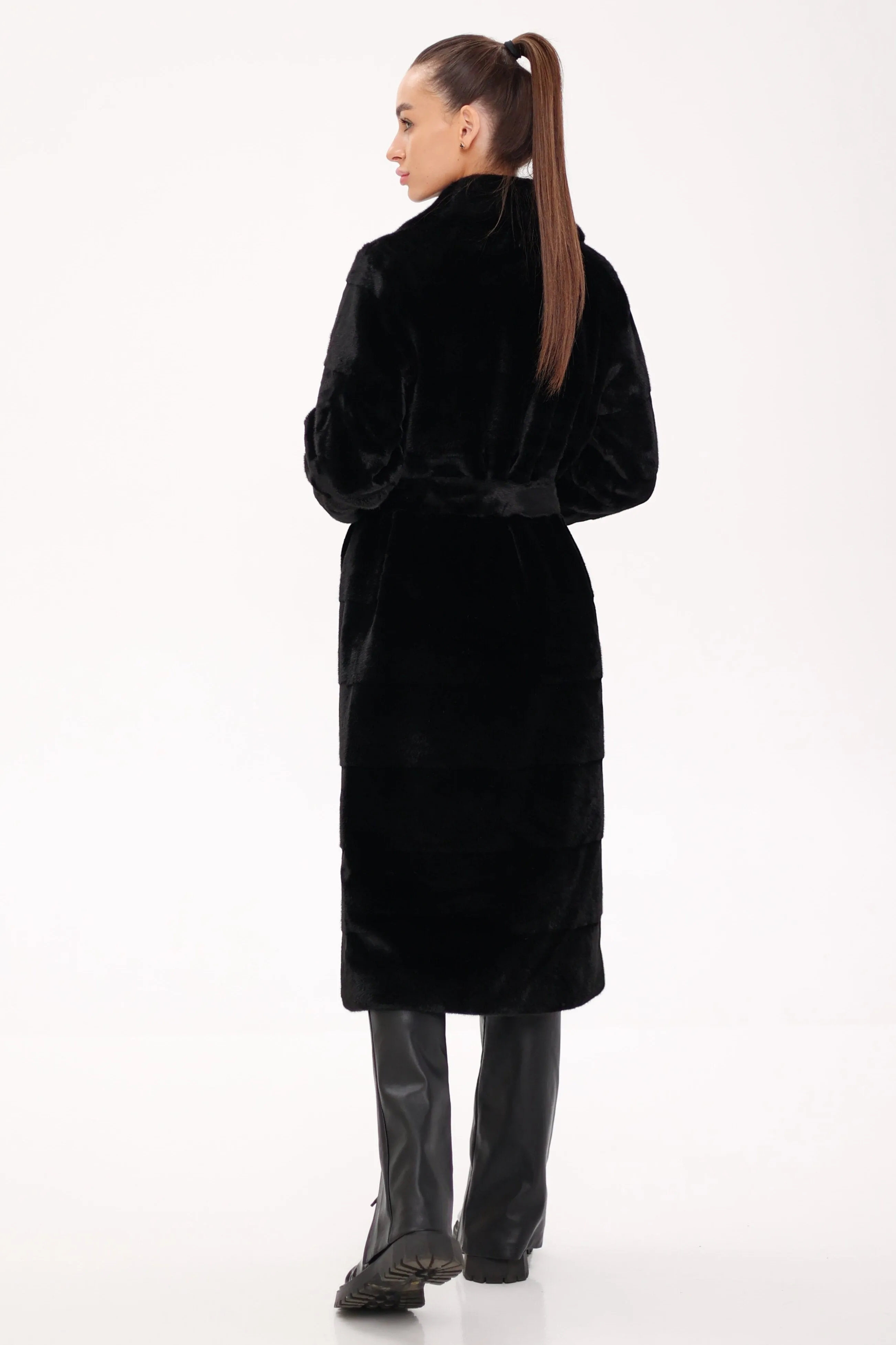 Pre-Order. Ships November 29. Faux Mink Effect Fur Coat