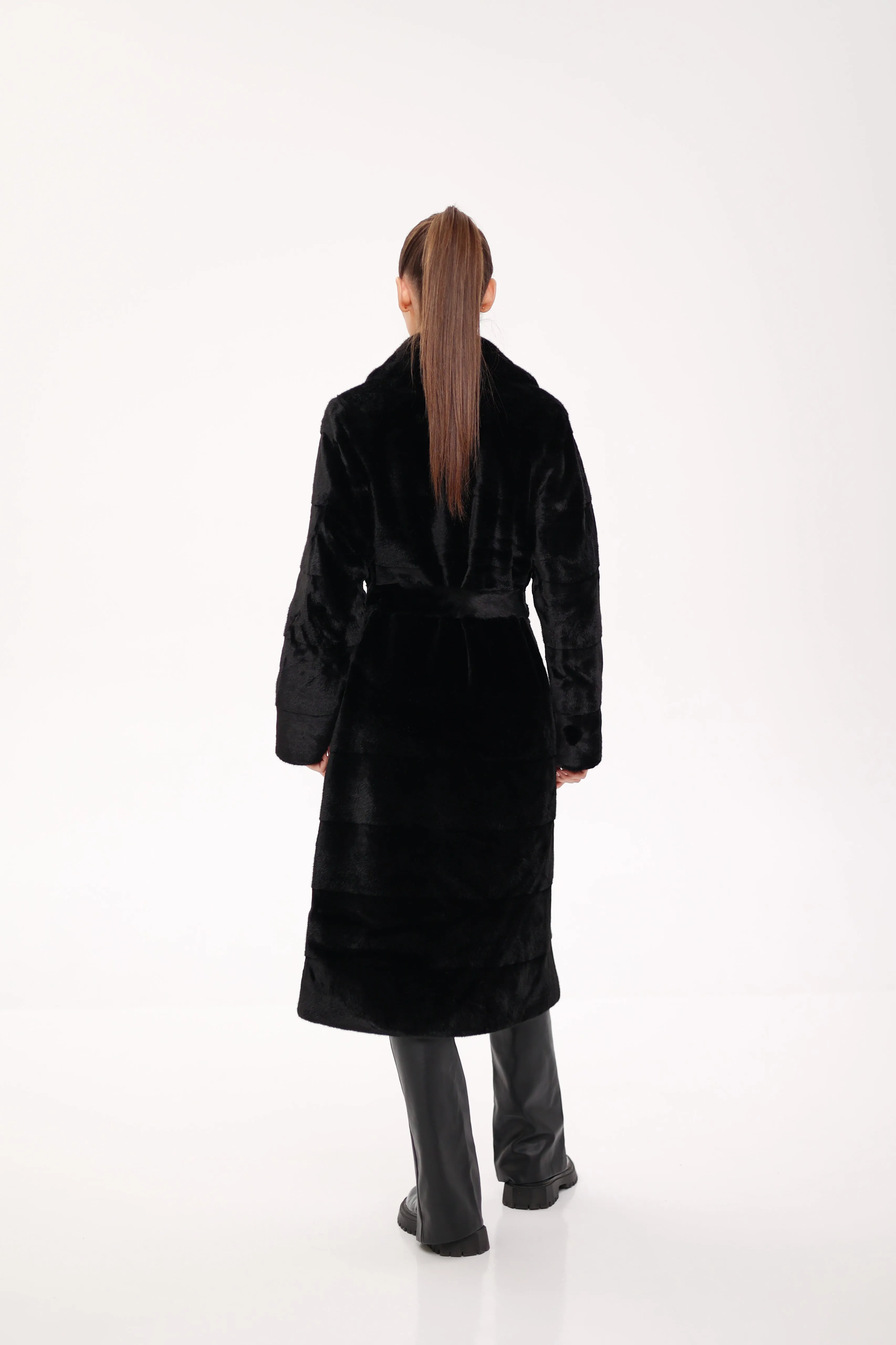 Pre-Order. Ships November 29. Faux Mink Effect Fur Coat