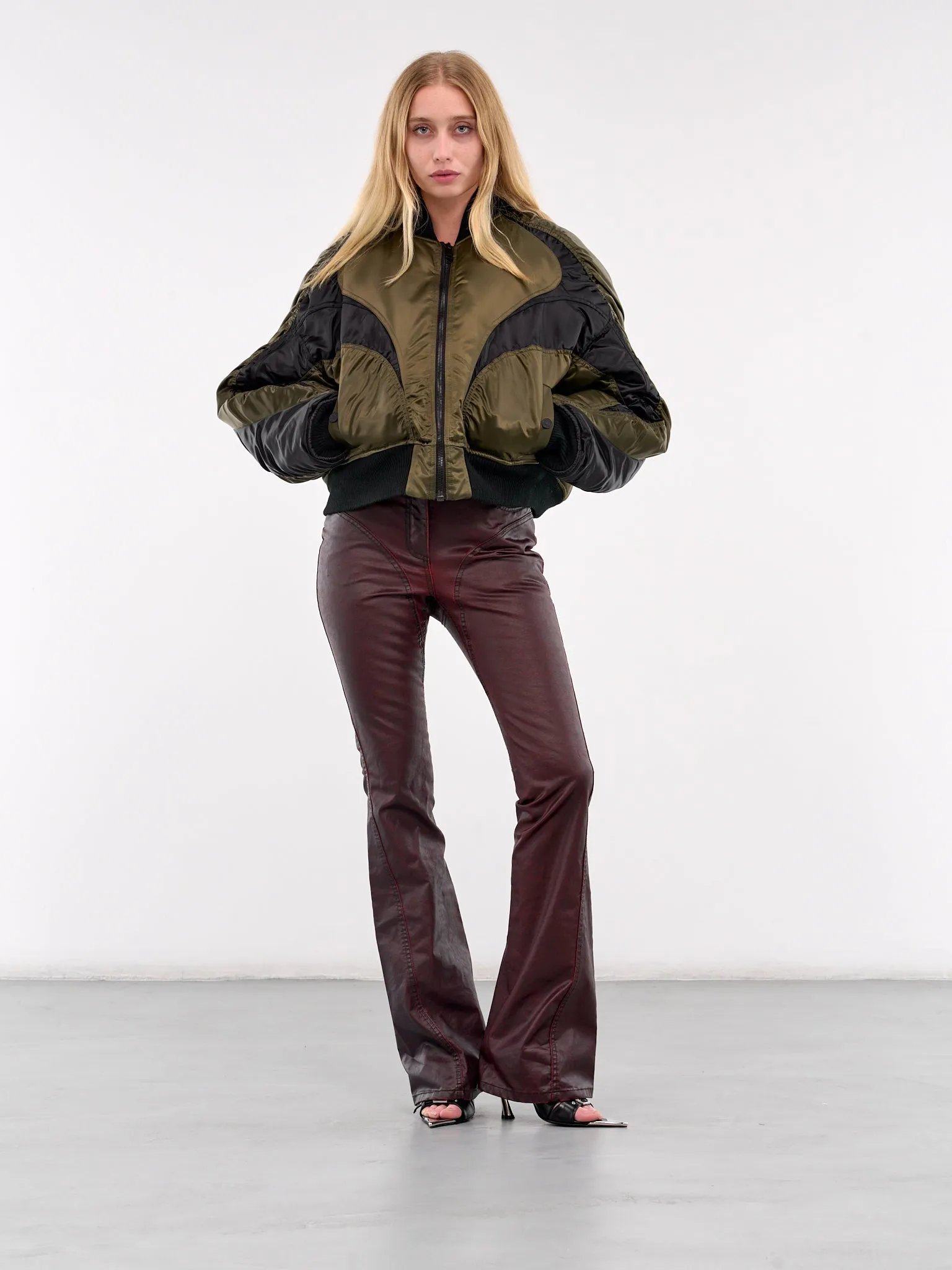 Satin Bomber Jacket (24F1BL0111870-MILITARY-BLACK)