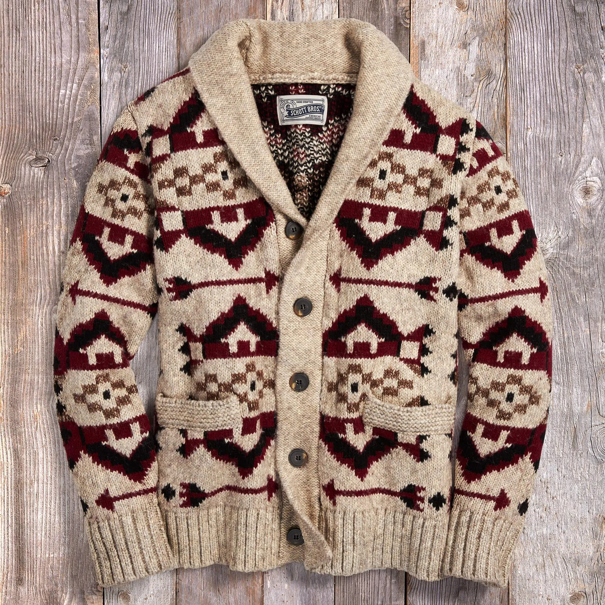 Southwestern Shawl Collar Sweater