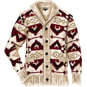 Southwestern Shawl Collar Sweater