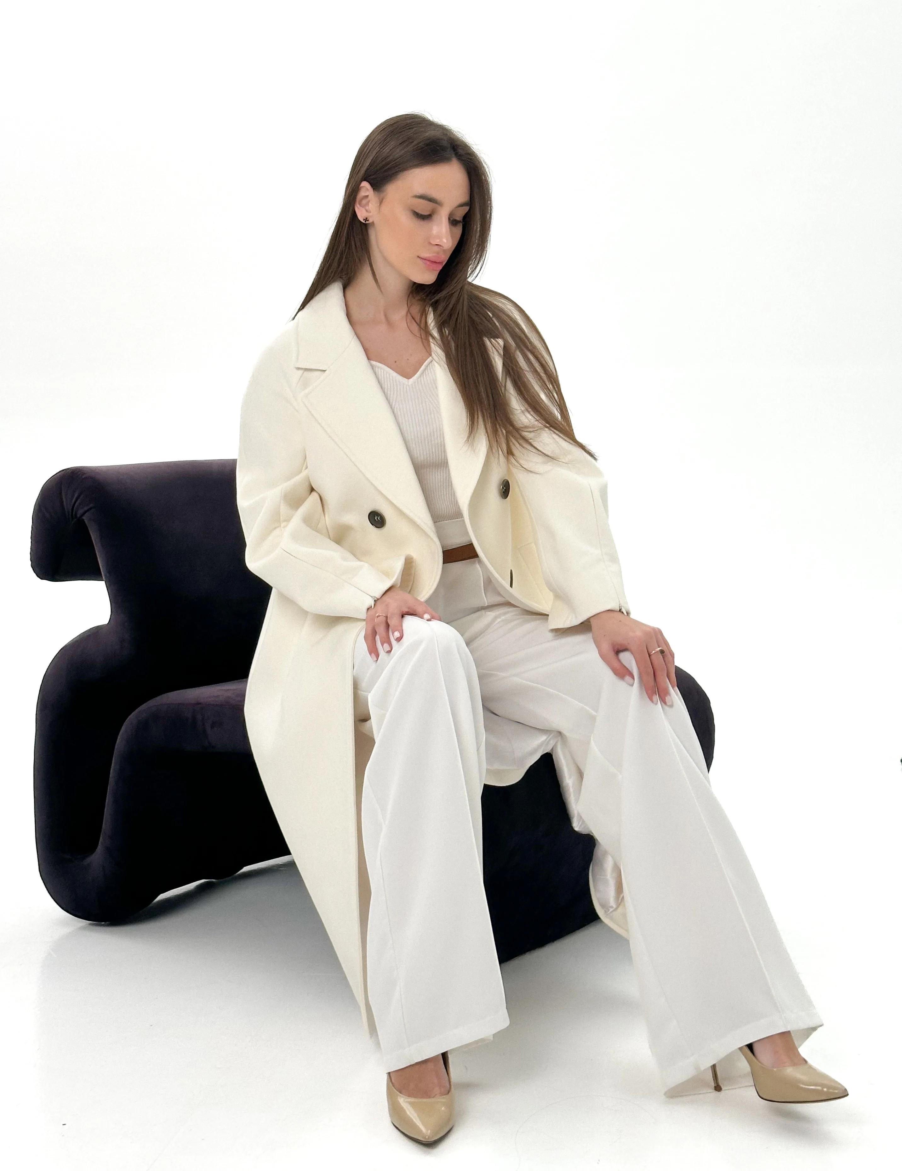 Taylor Belted Wool Blend Overcoat