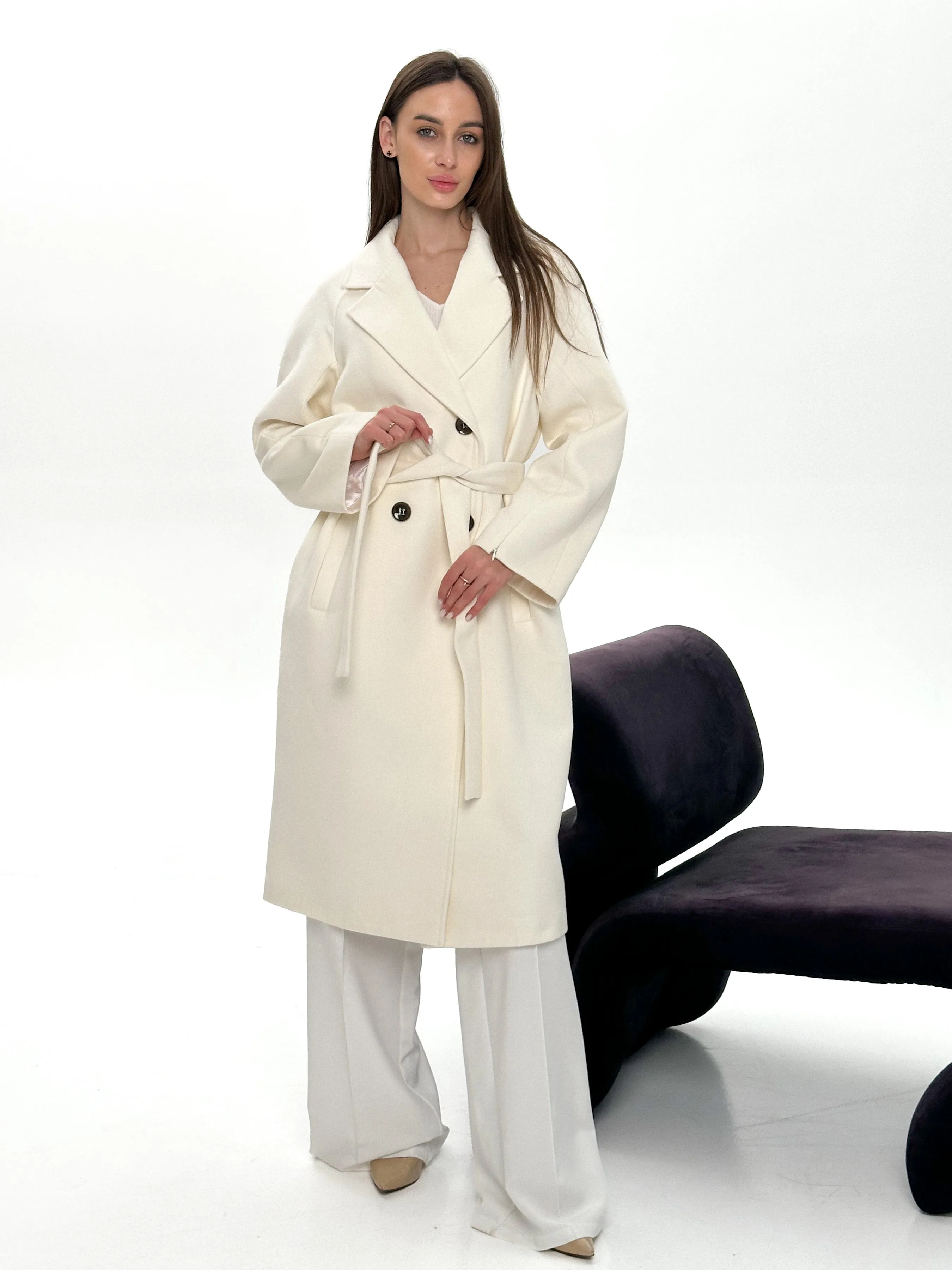 Taylor Belted Wool Blend Overcoat