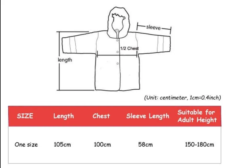 TEEK - Transparent Plastic Ladies Raincoat | Various Colors