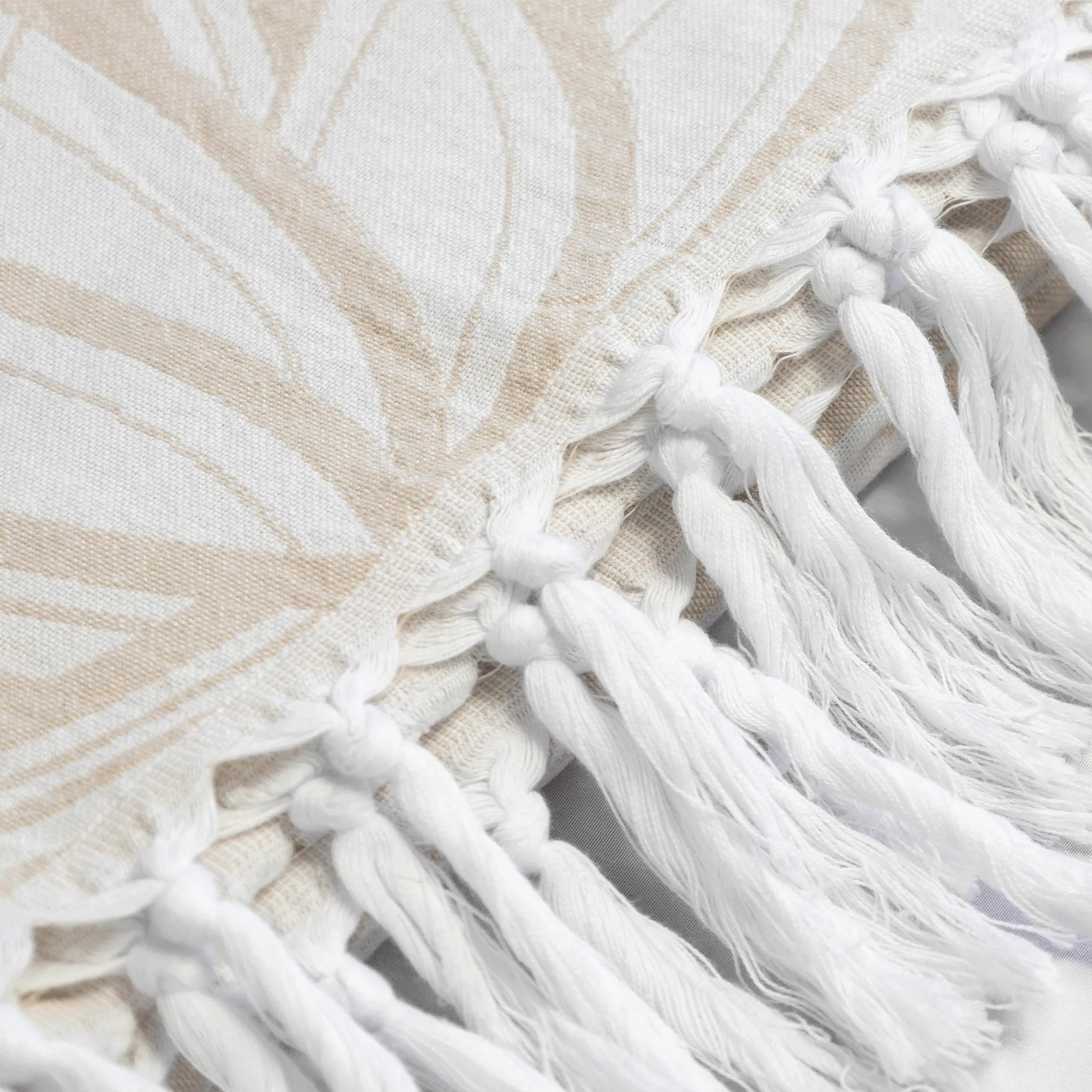 Turkish Cotton Towel Set / Horona in Oat   White
