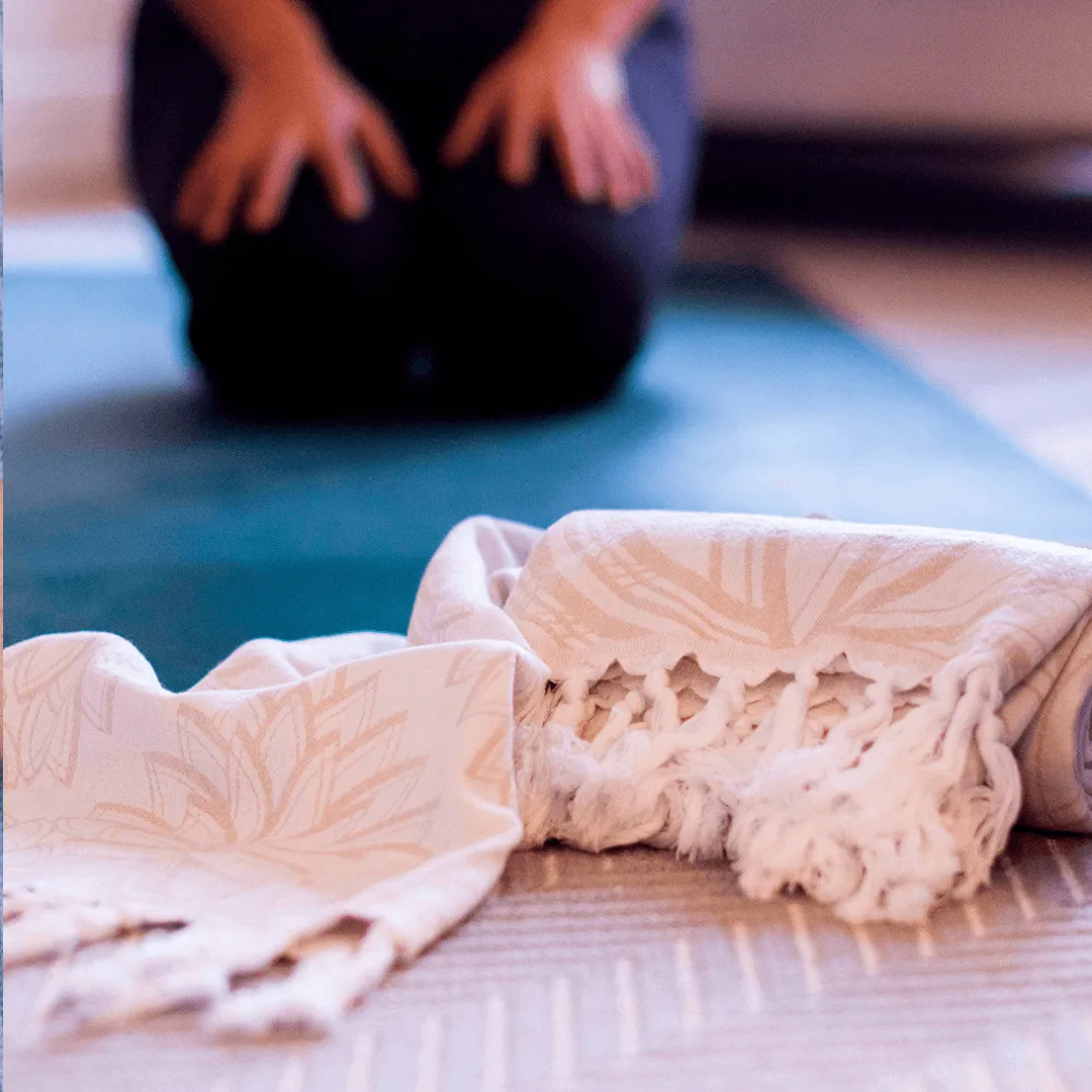 Turkish Cotton Towel Set / Horona in Oat   White