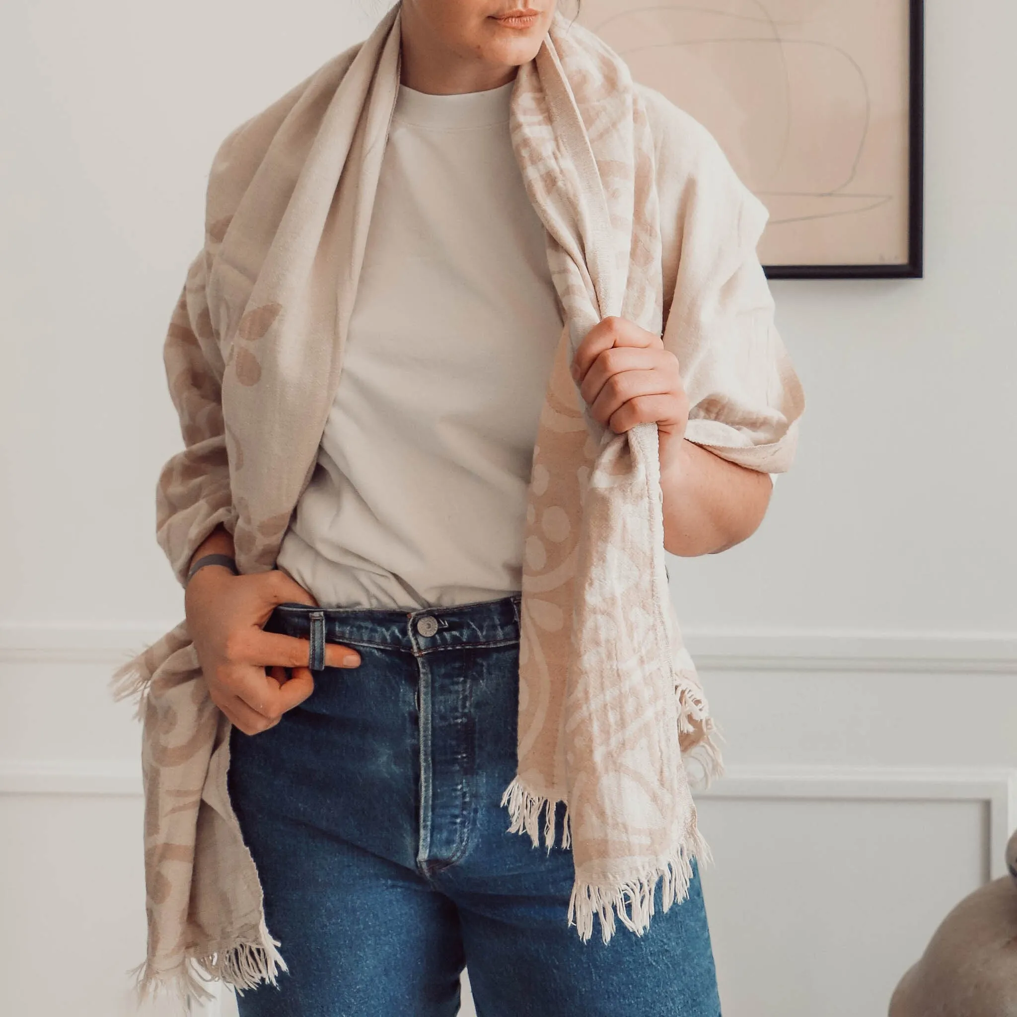 Turkish Towel : Leonora in Beige