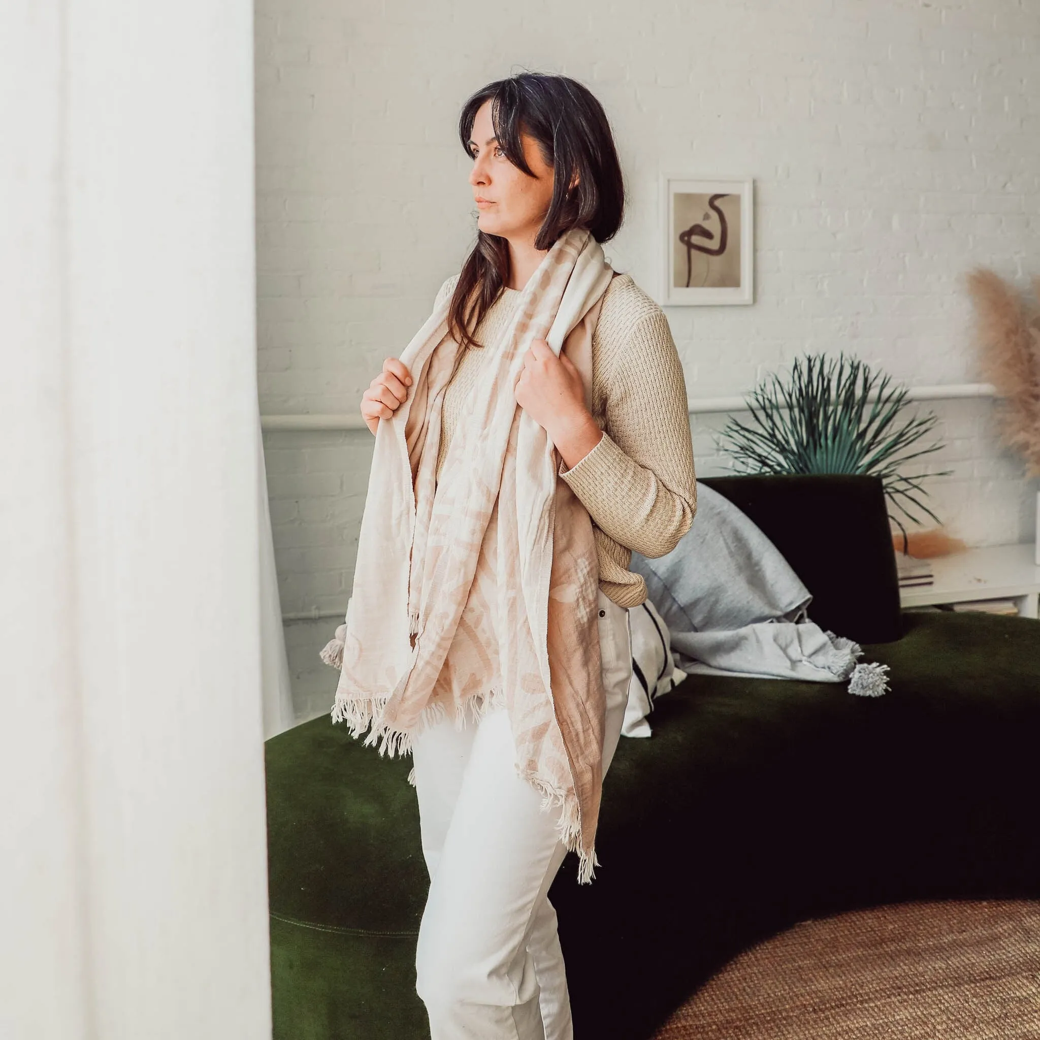 Turkish Towel : Leonora in Beige