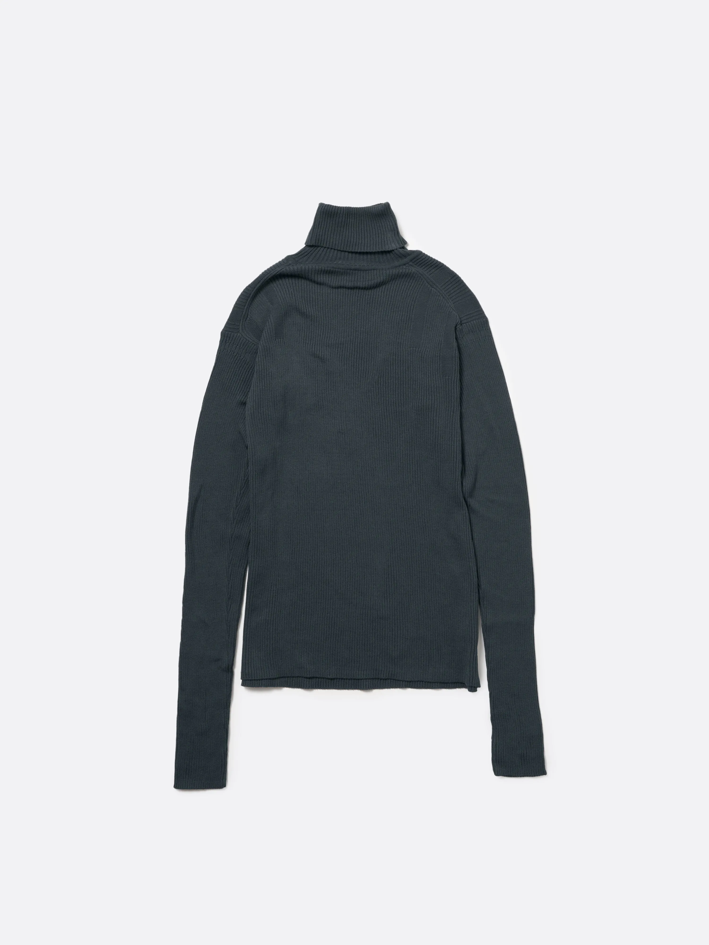 TURTLENECK RIB KNIT .12【CHARCOAL】