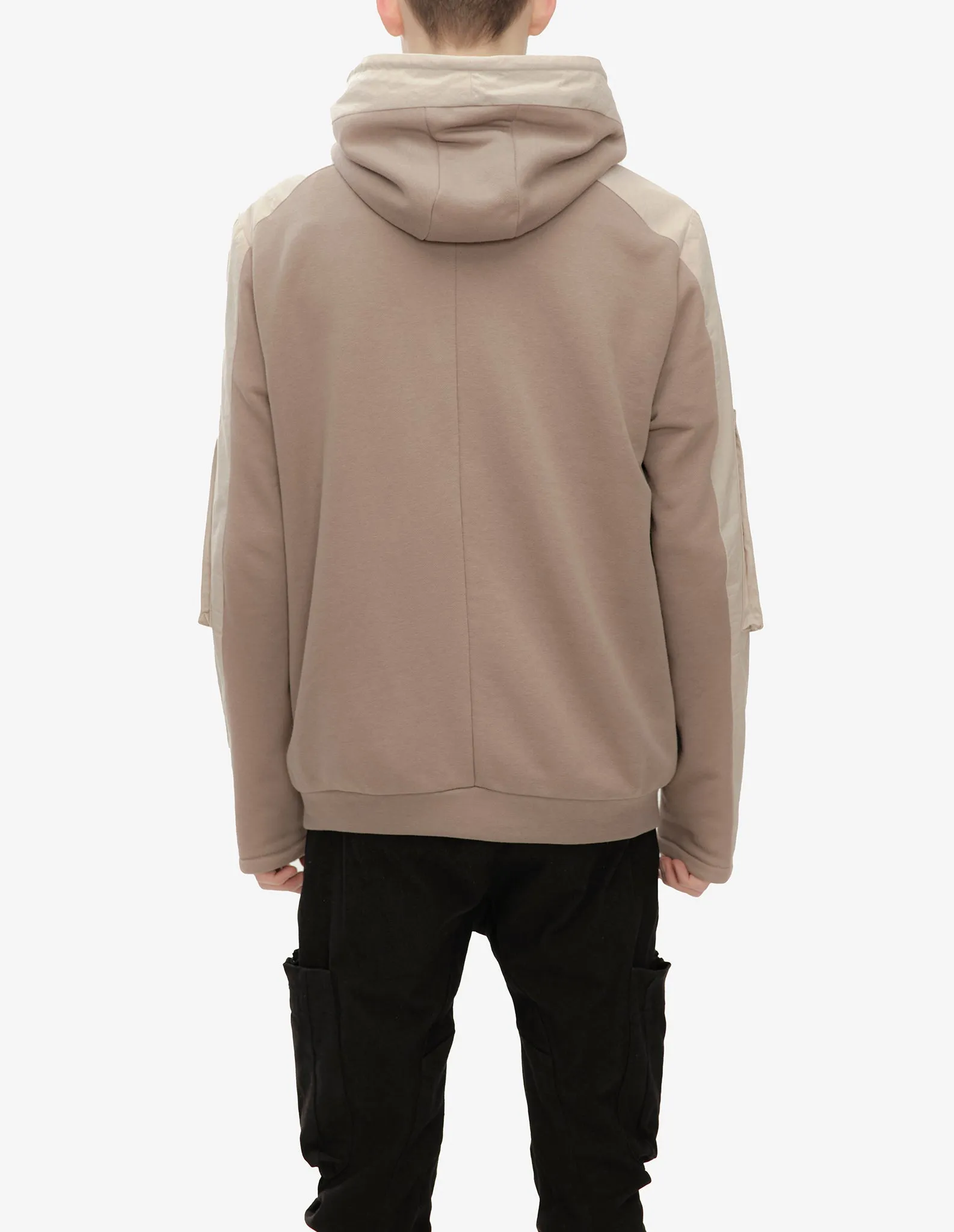 Two-Fabric Hooded Bomber