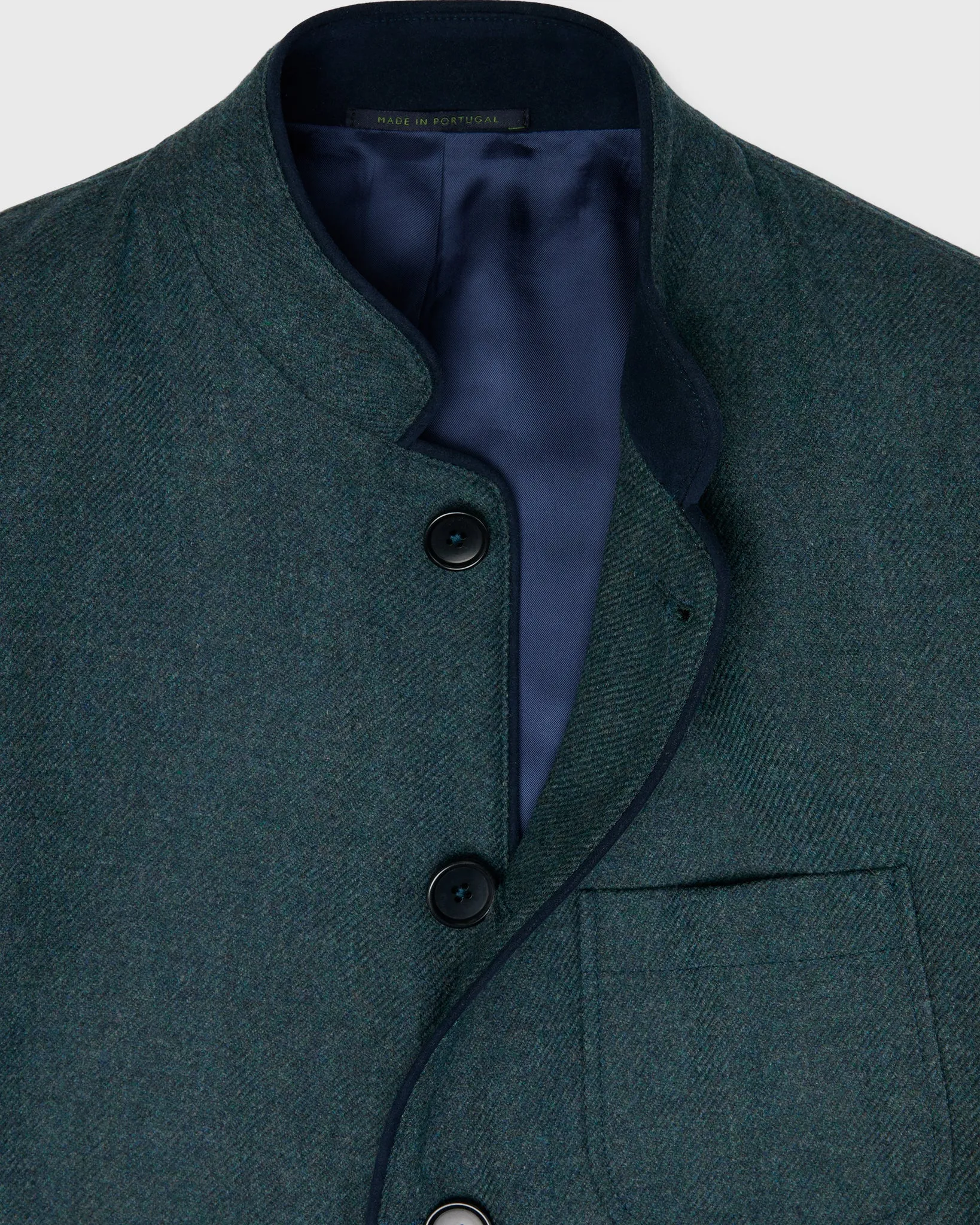 Tyrolean Jacket in Sea Moss Wool Twill