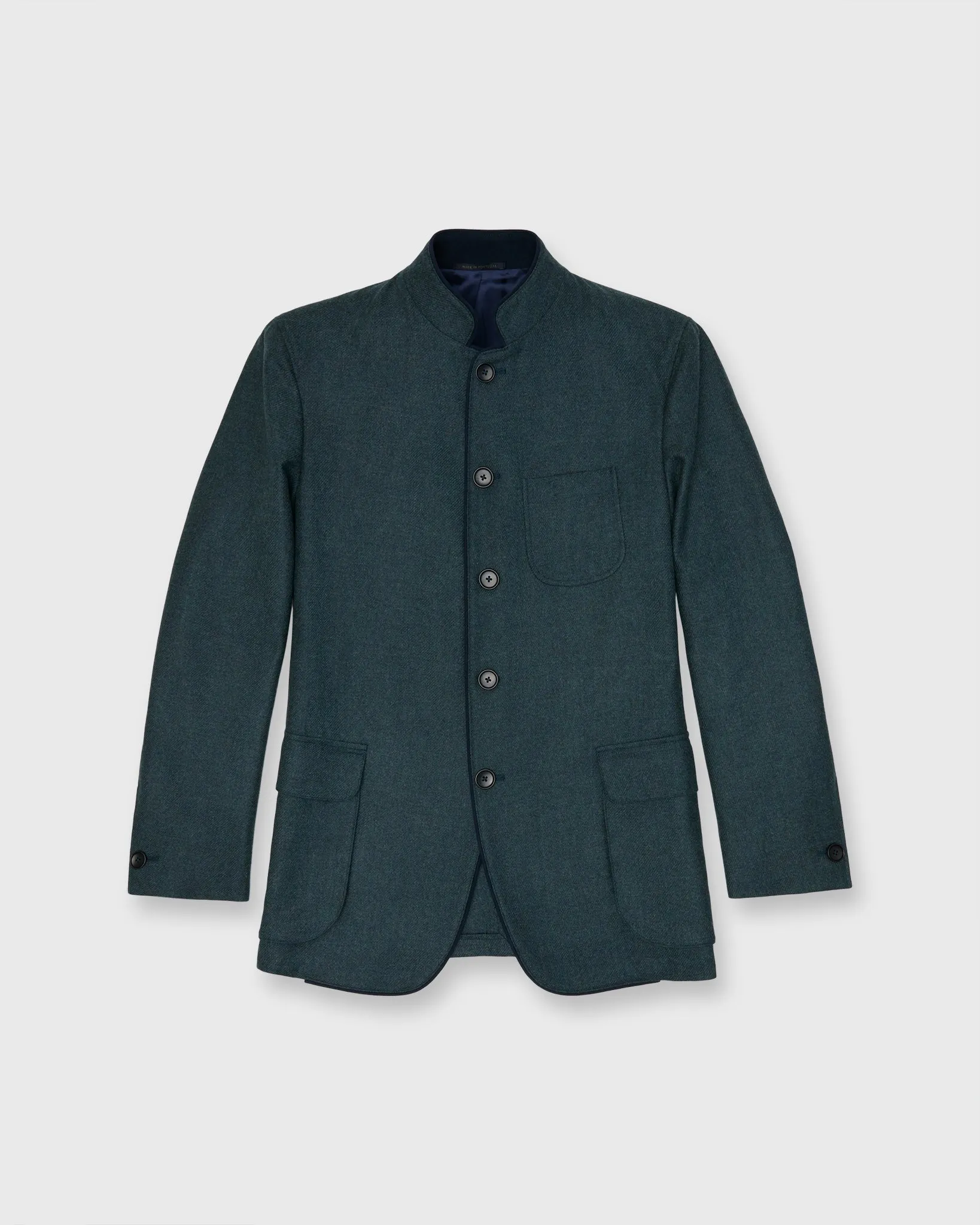 Tyrolean Jacket in Sea Moss Wool Twill